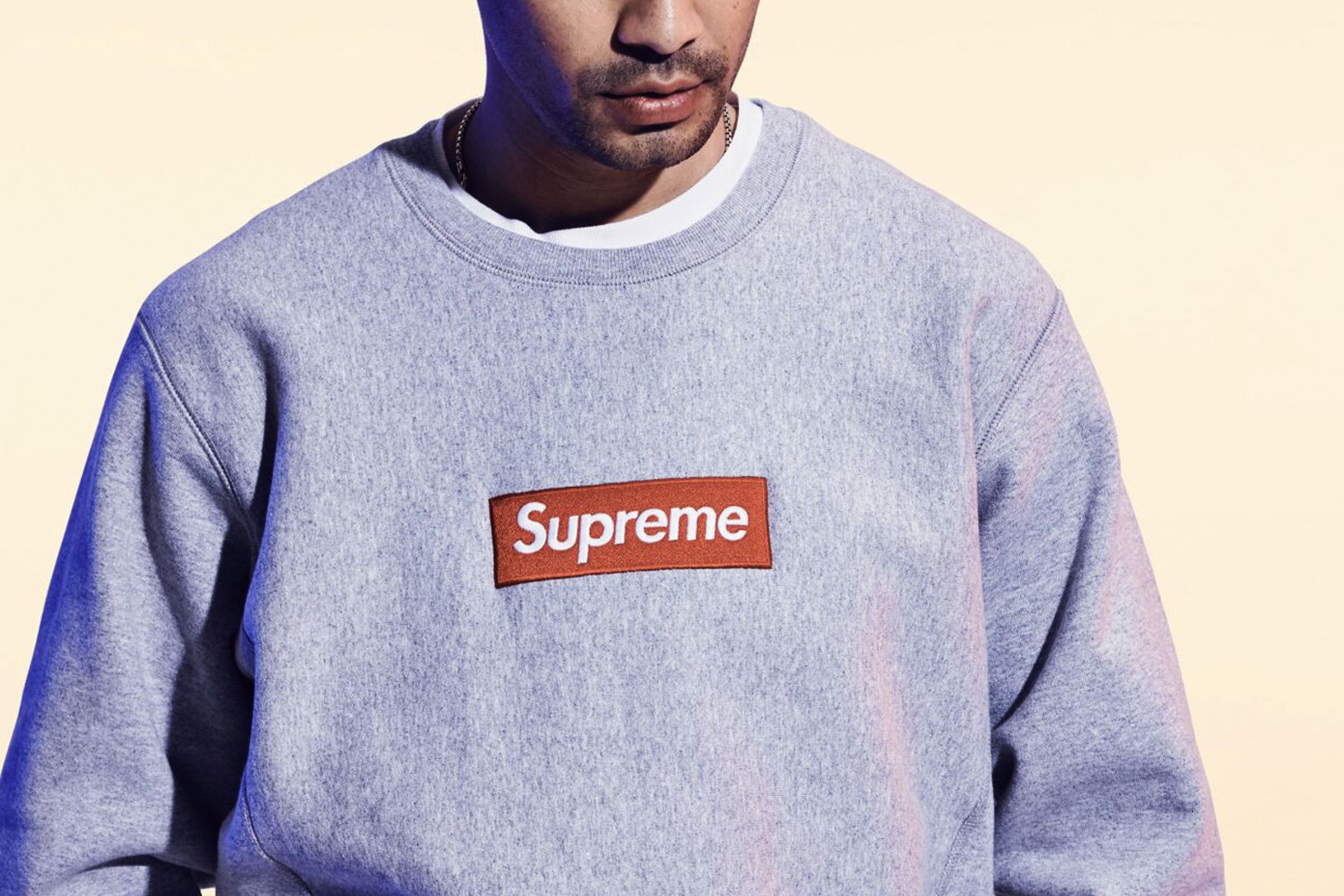 Supreme Box Logo Crewneck GRY 2018fw Φё-