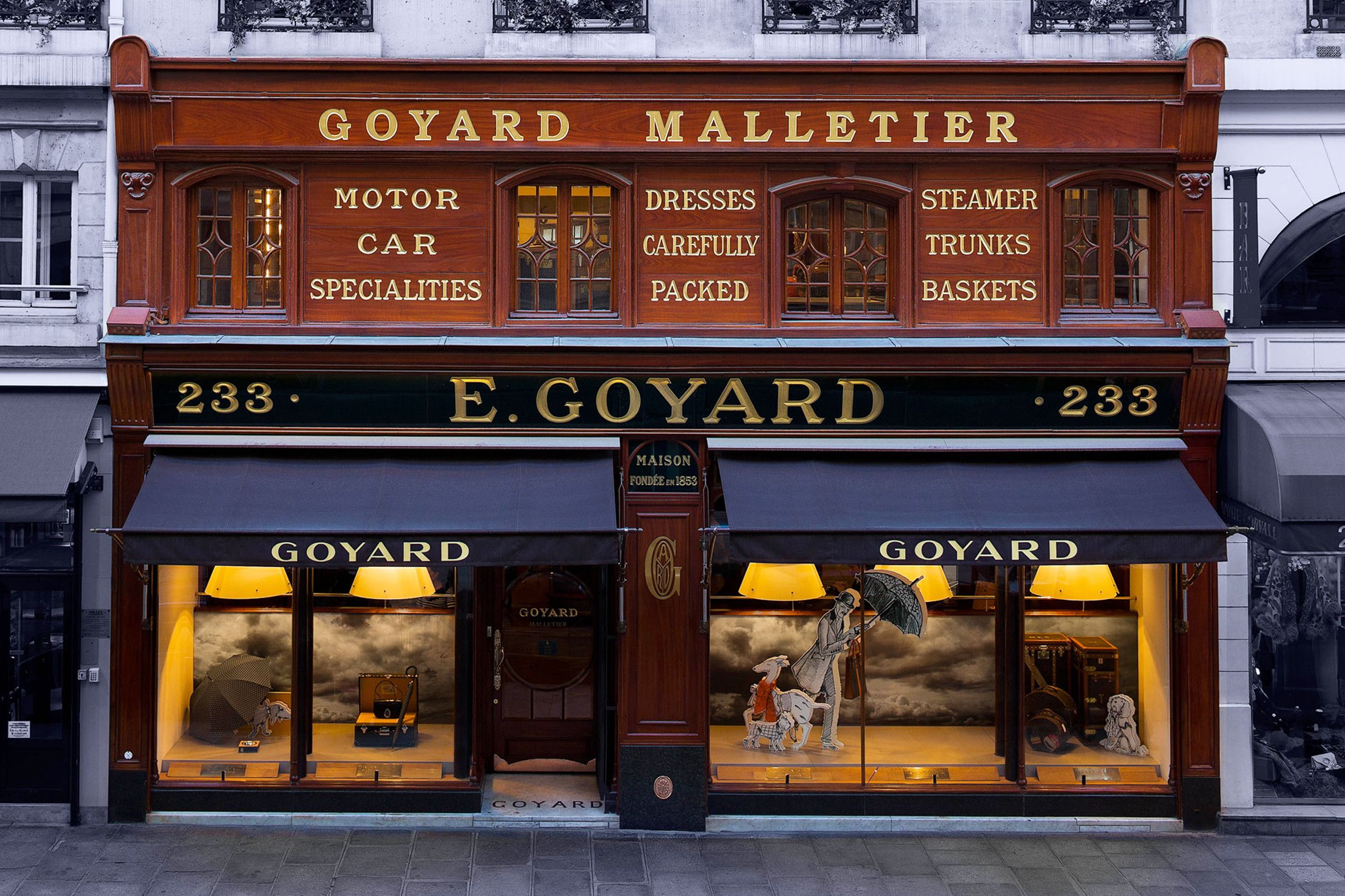 Goyard's flagship at 233 Rue Saint-Honoré