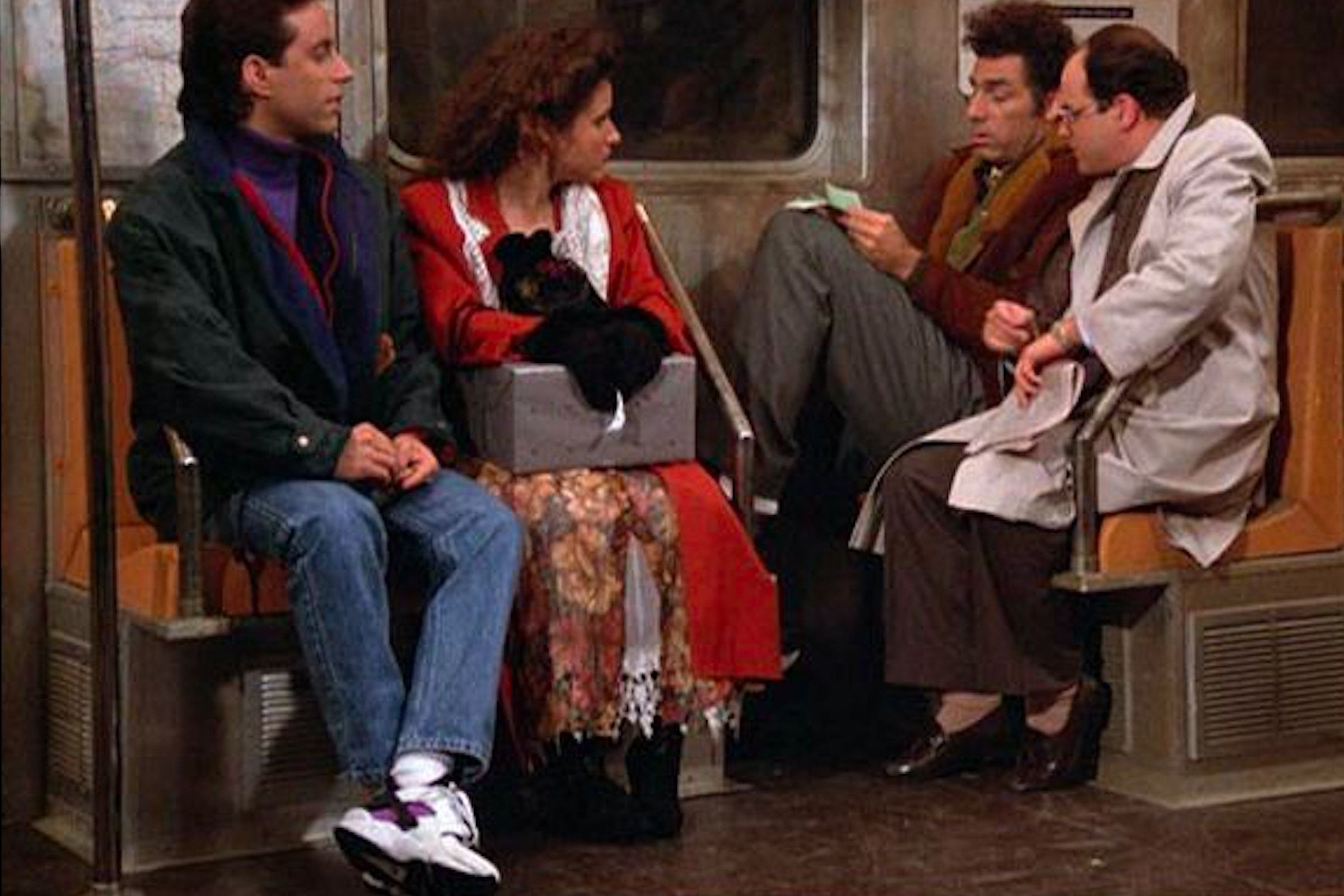 Jerry Seinfeld wears 1990s jeans and sneakers in Sydney