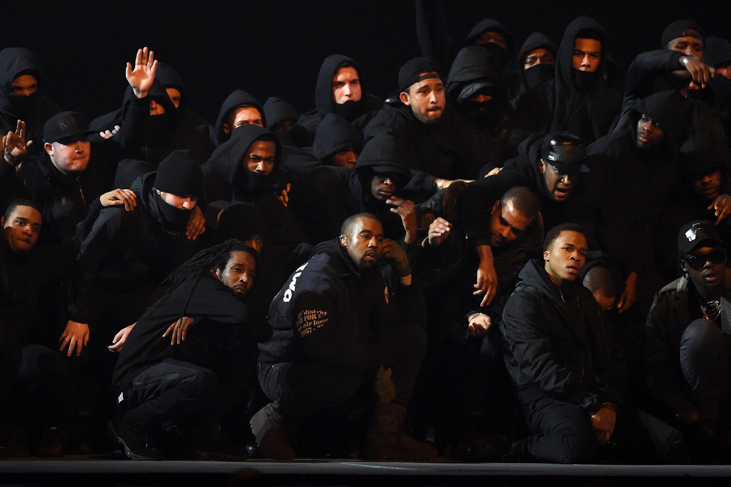 Kanye West performing "All Day" at the 2015 BRIT Awards