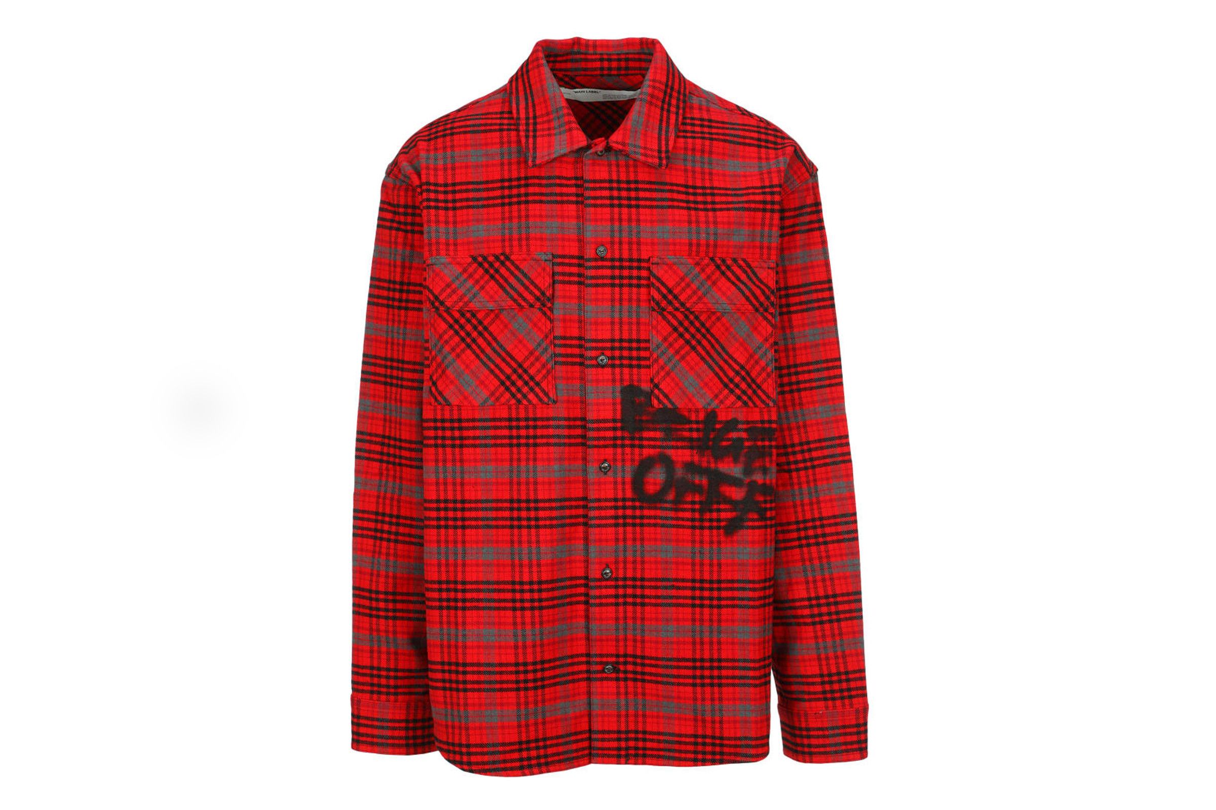 5. Off-White Flannel Shirt