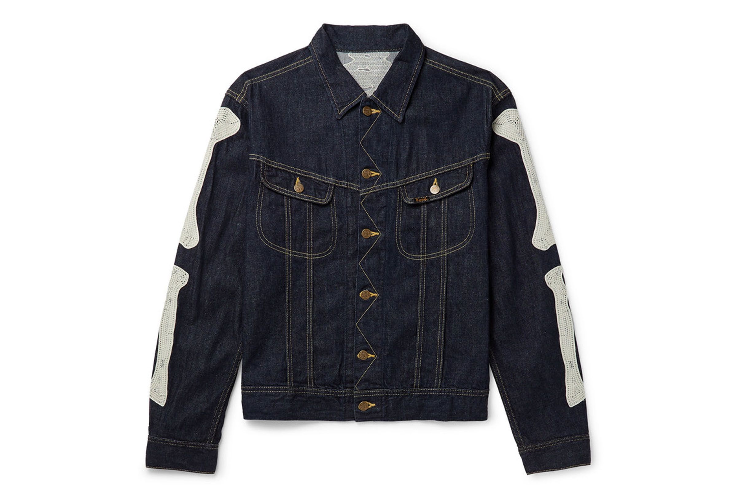 Kapital "Bones" Appliqued Denim Jacket