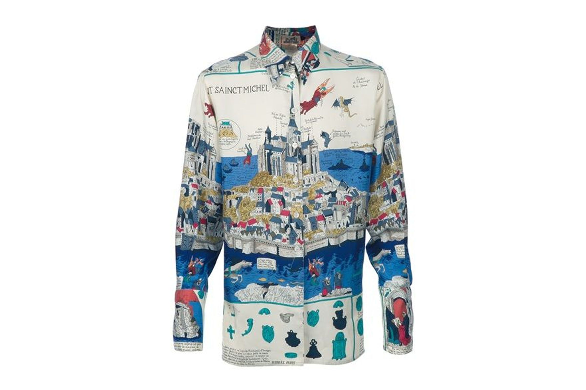 Hermès Silk Button Up