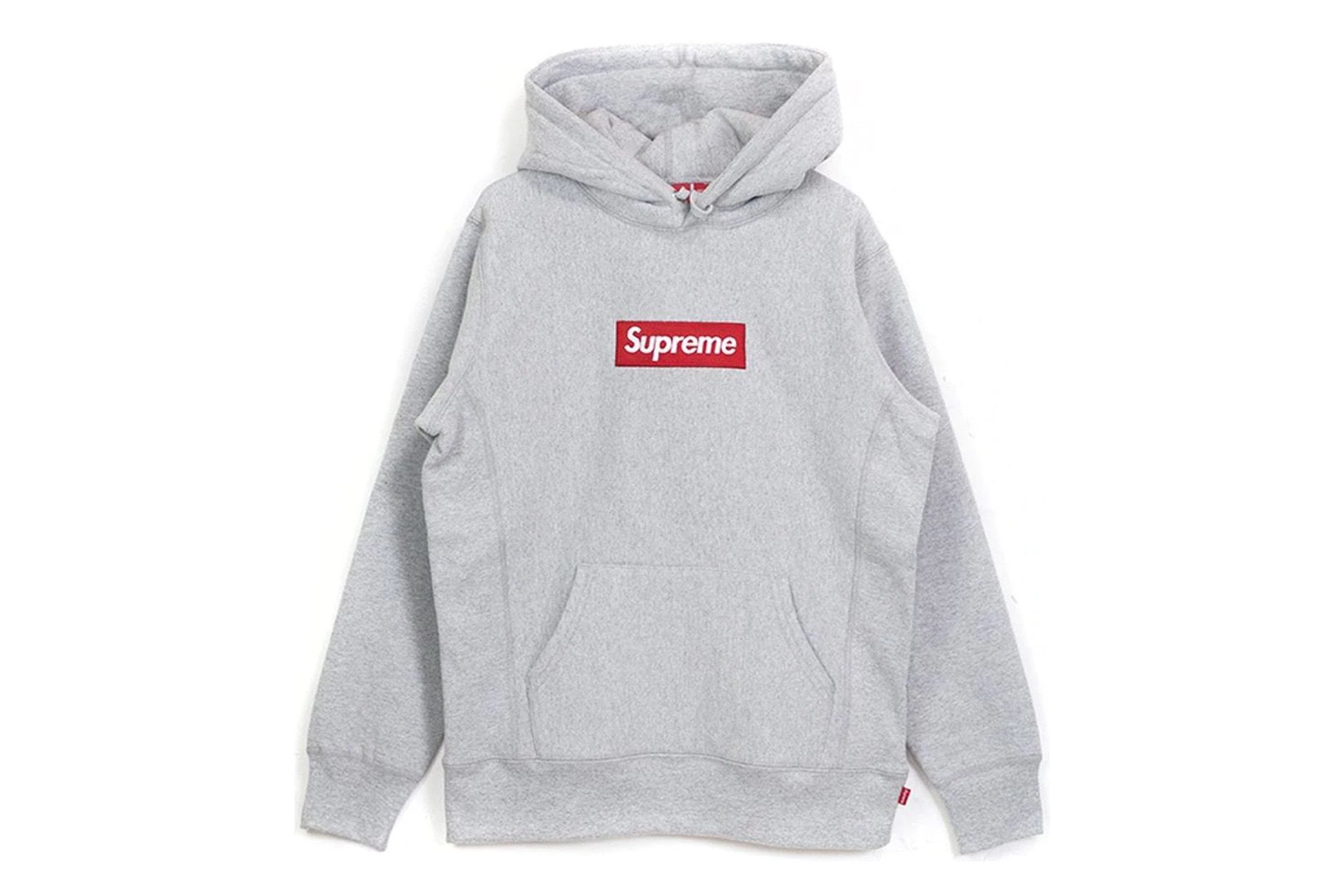 Supreme Box Logo Hoodie - Heather Gray - Large