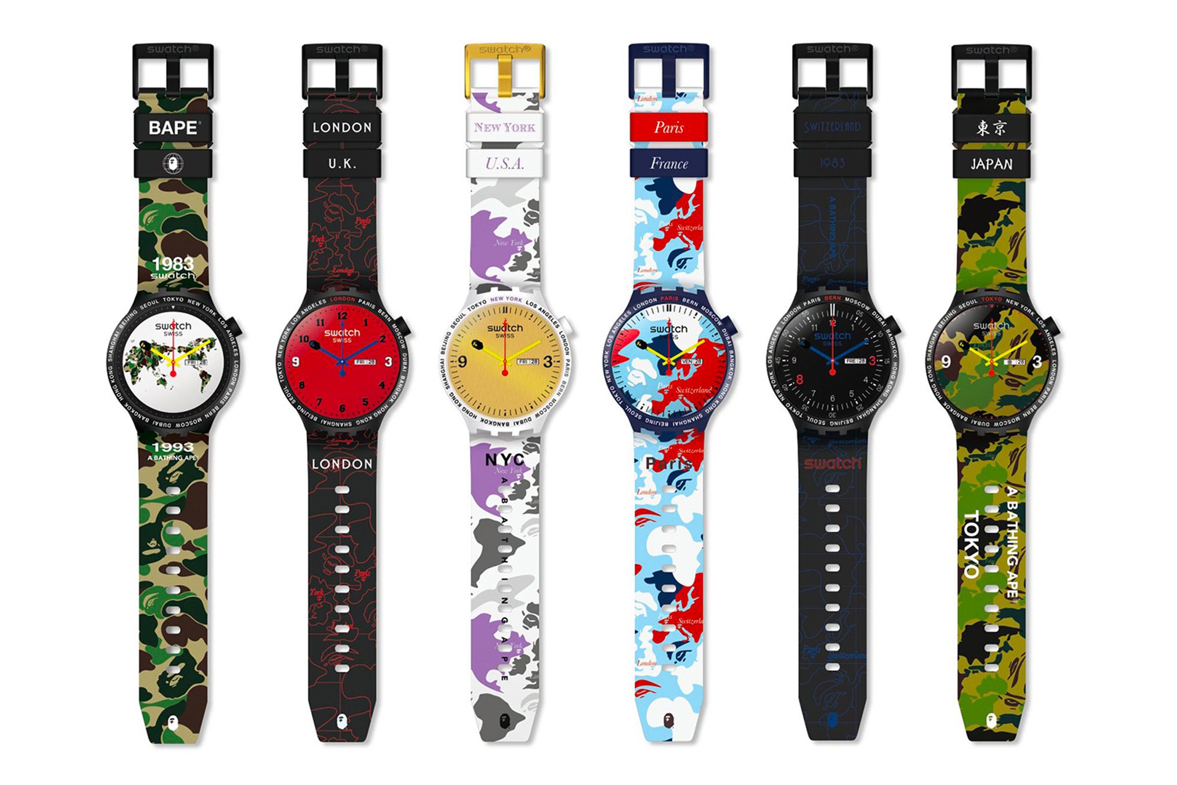 BAPE x Swatch (2019, 2020)