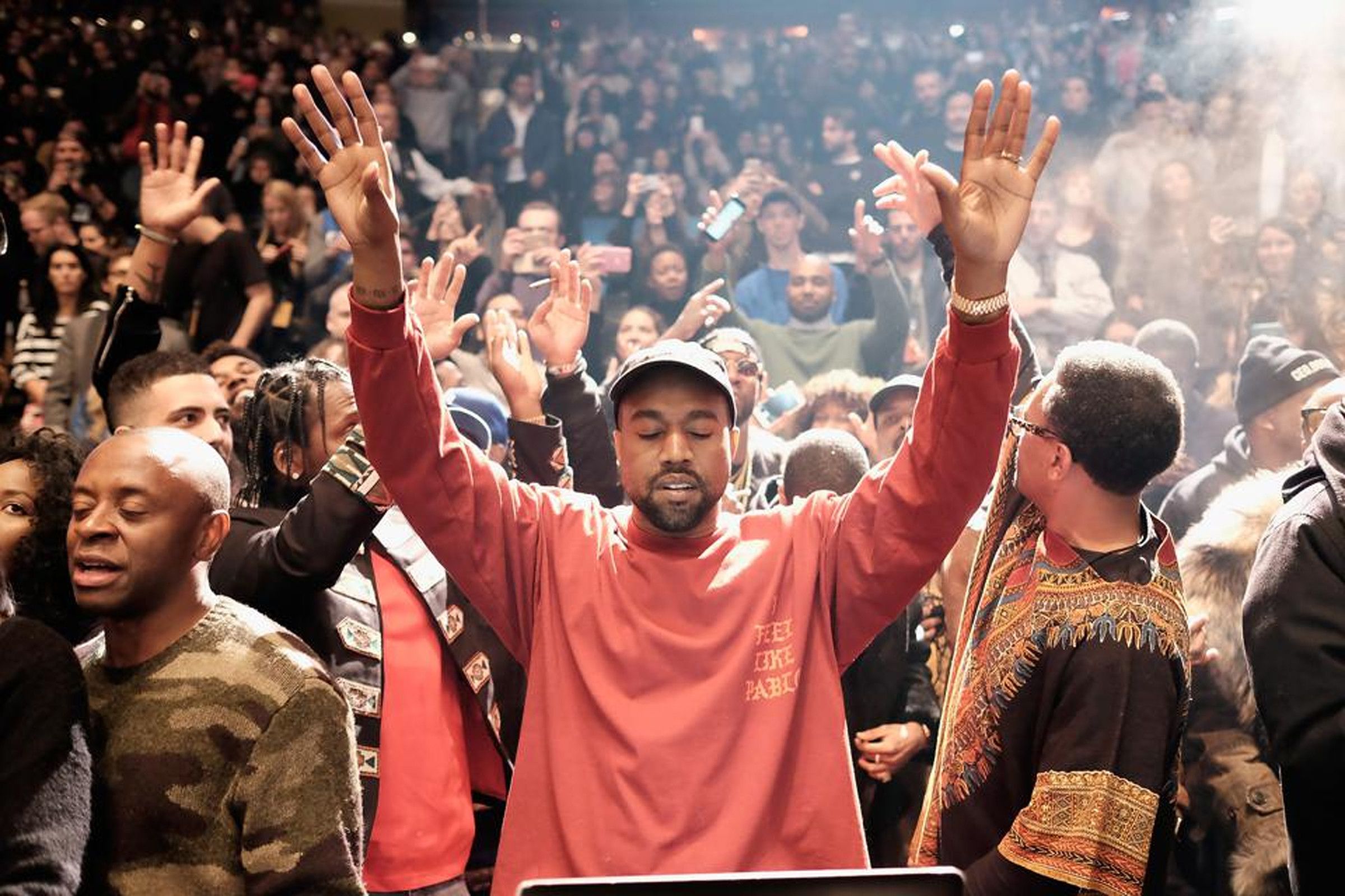 Kanye West attending the Louis Vuitton Gala Celebrating Murakami