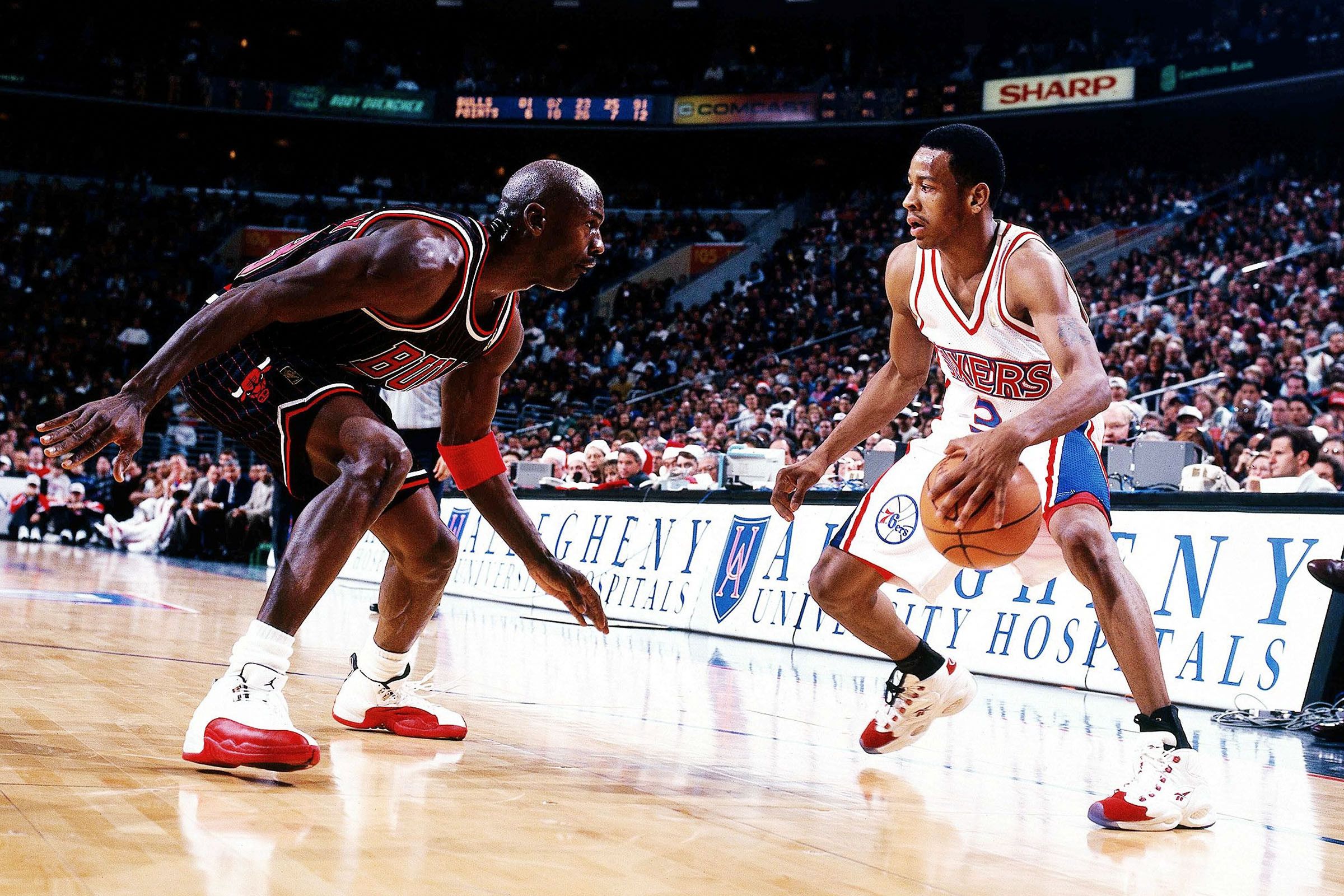 Allen Iverson Jersey Collection & Reebok Questions Red Toes 