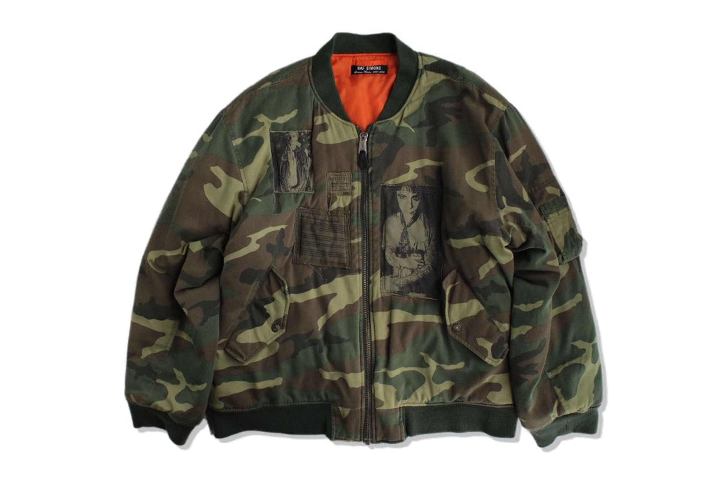 Raf Simons Fall/Winter 2001 "Riot, Riot, Riot" Camo Patch Bomber