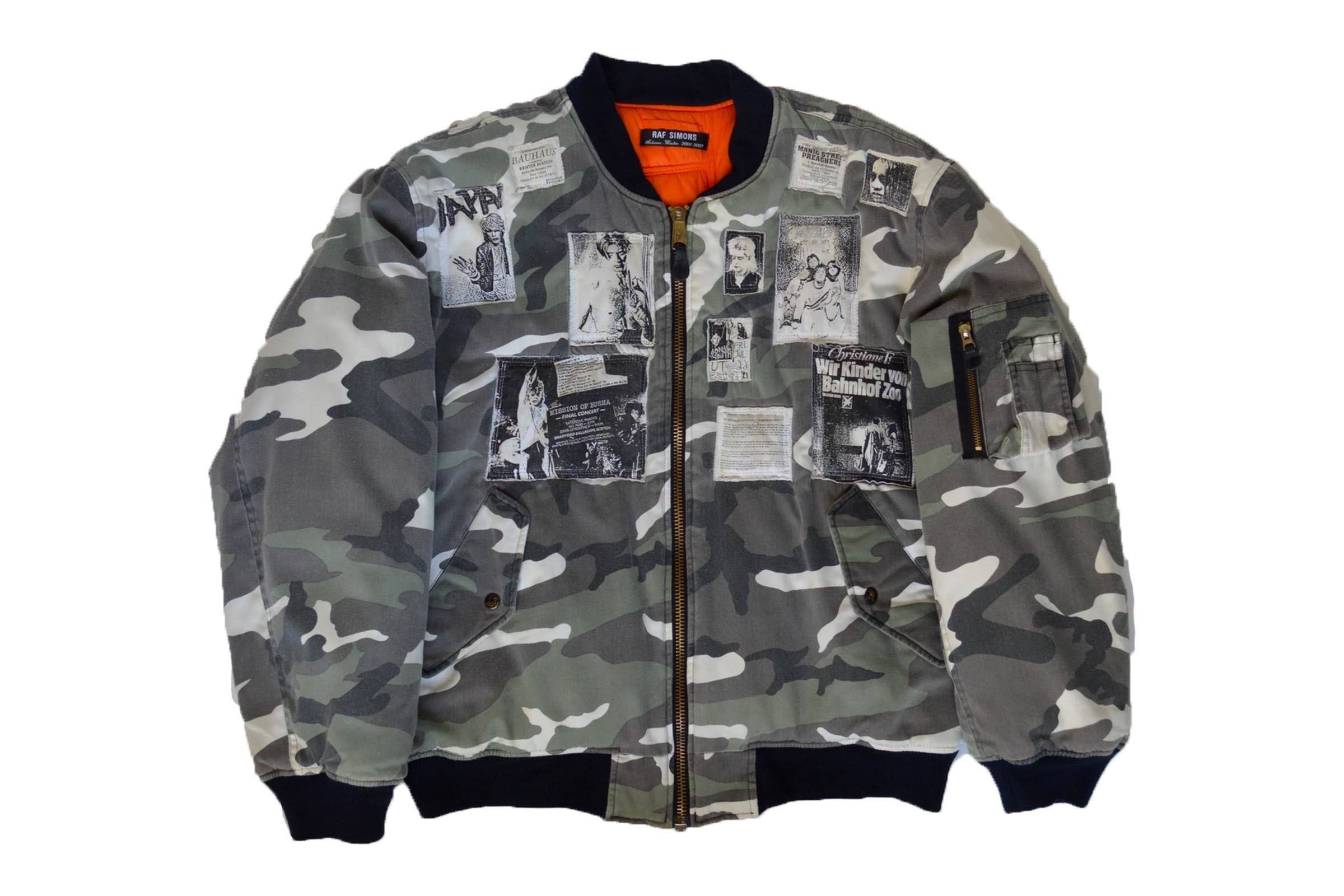 Raf Simons Fall/Winter 2001 "Riot, Riot, Riot" Camo Patch Bomber