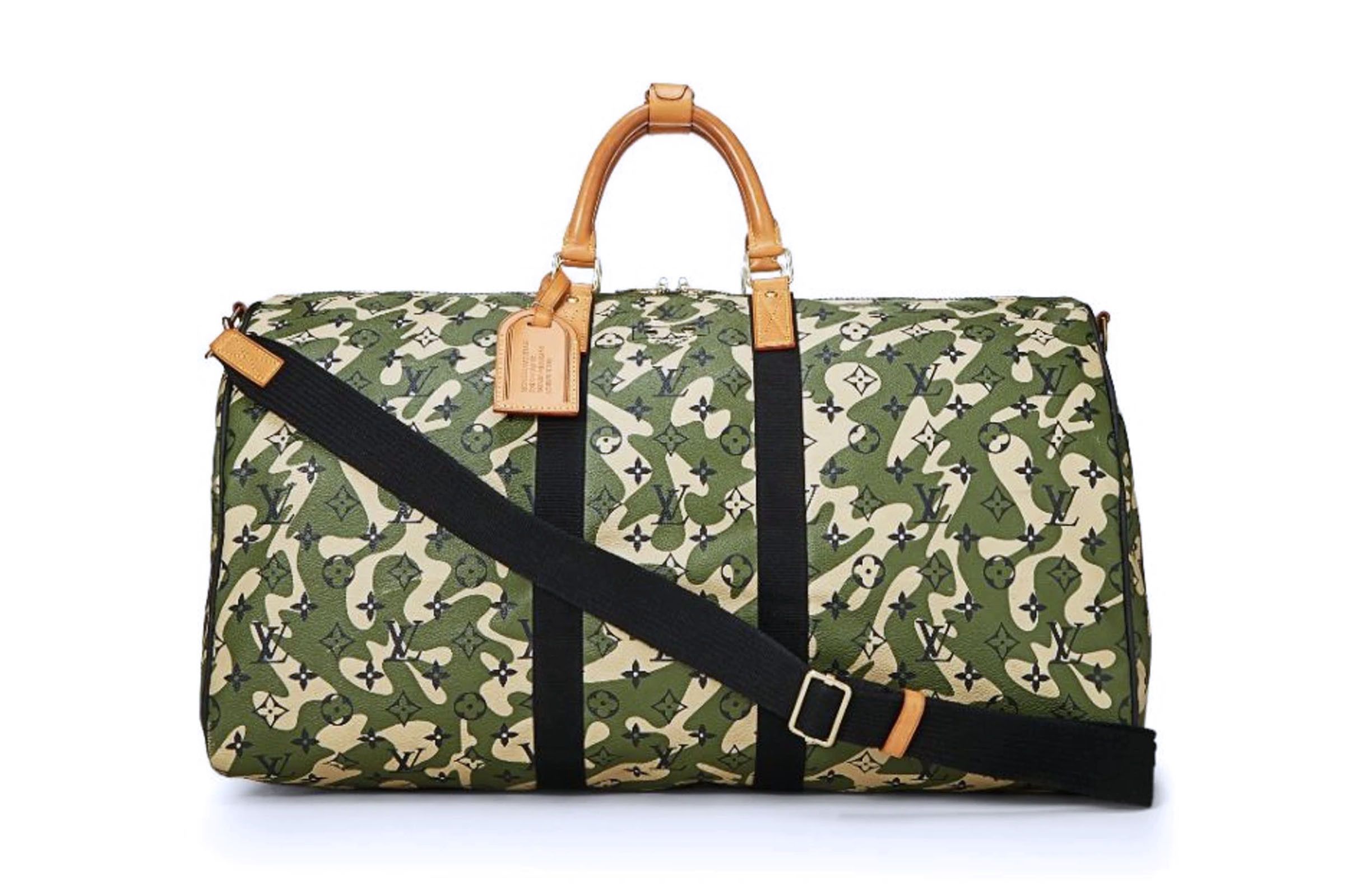 Takashi Murakami x Louis Vuitton 2008 "Monogramouflage" Keepall Bandouliere 55