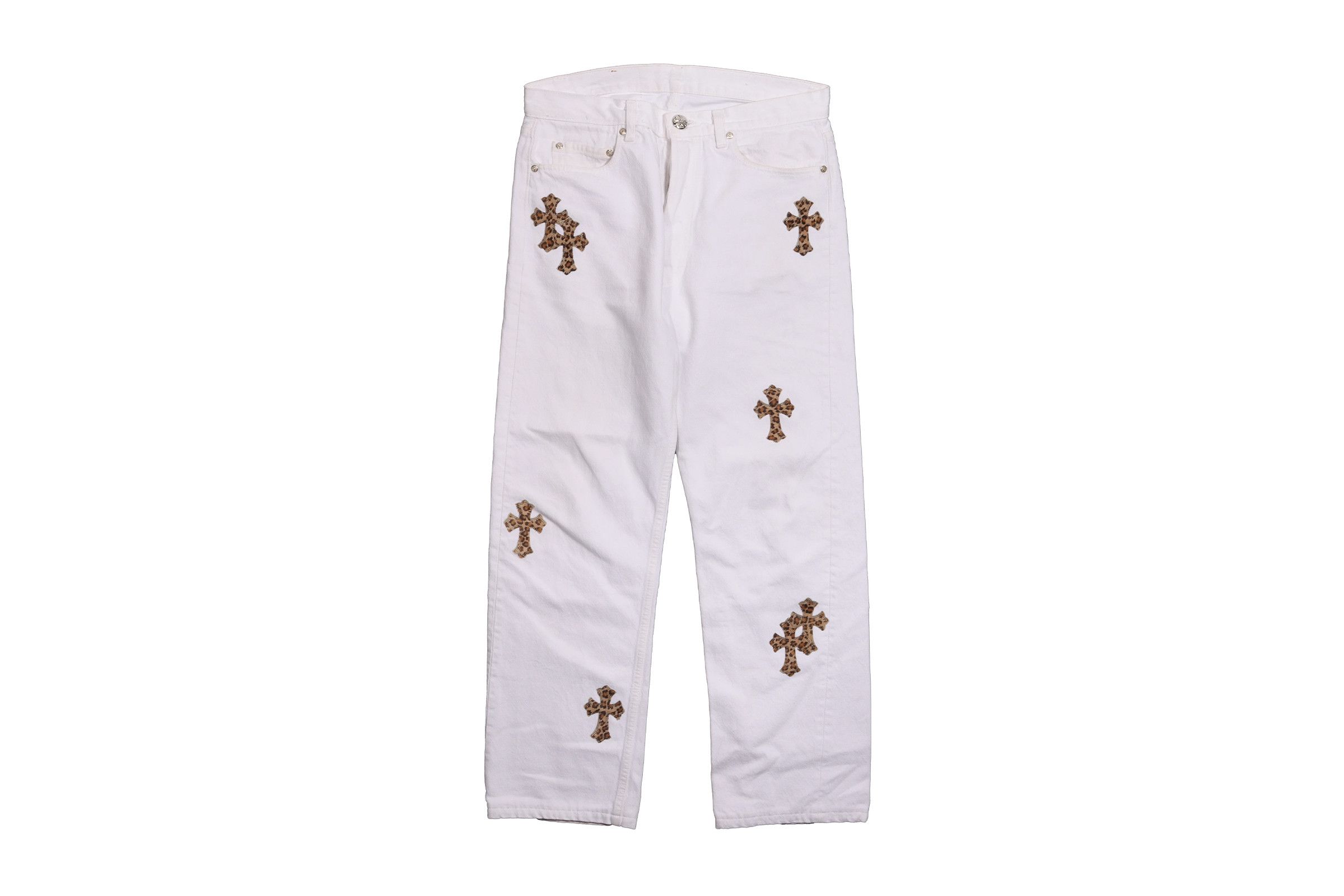 Chrome Hearts x Levi's Cheetah Cross Patchwork Denim