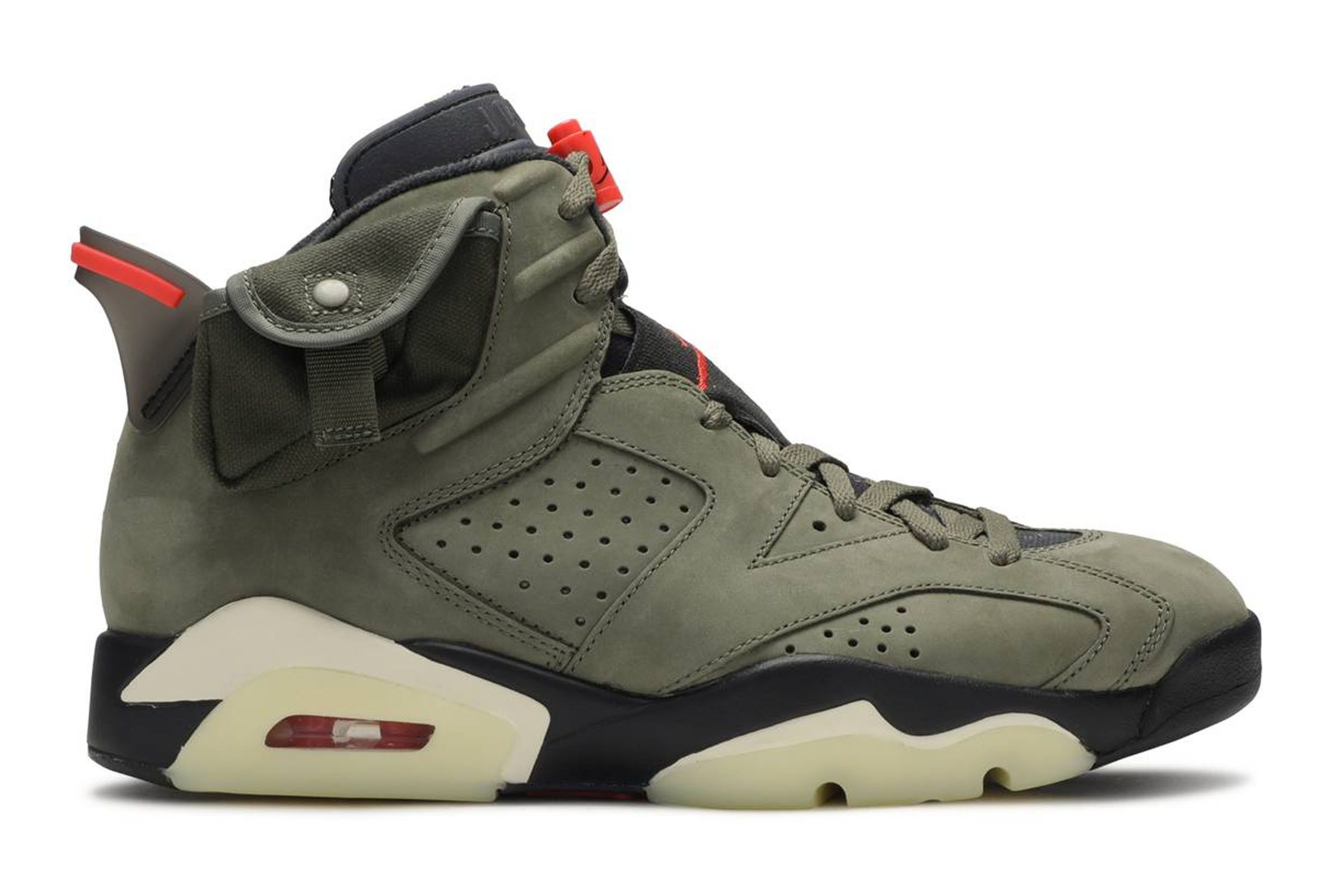 The chaussures Nike Air Jordan 6 varsity red in the clip Otis