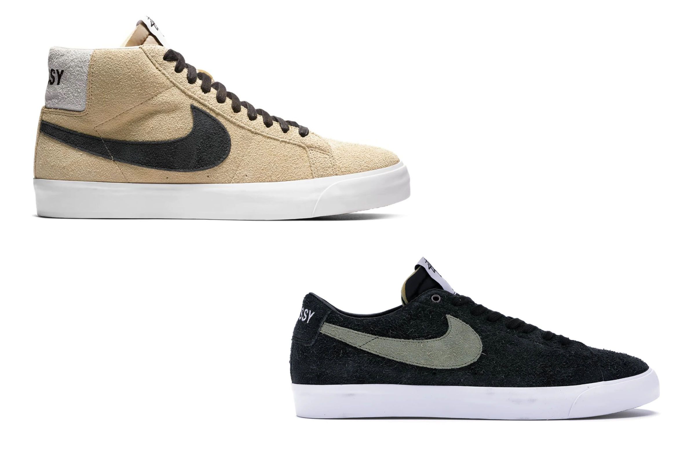 Stussy x Nike Blazer Mid and Blazer Low (2018)
