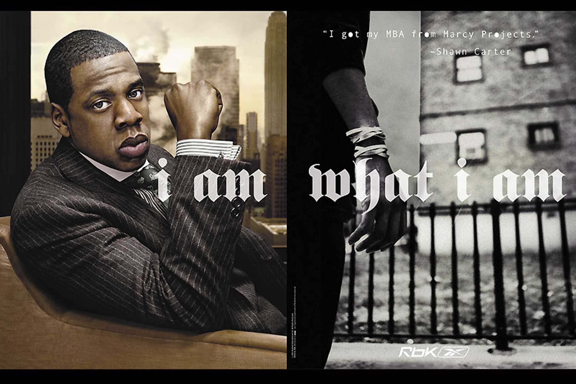 A Jay-Z Reebok print ad published in March 2005