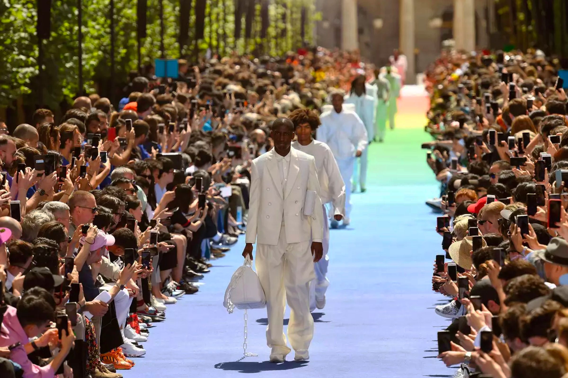Virgil Abloh Unveiled a Literal Rainbow Runway for His Louis