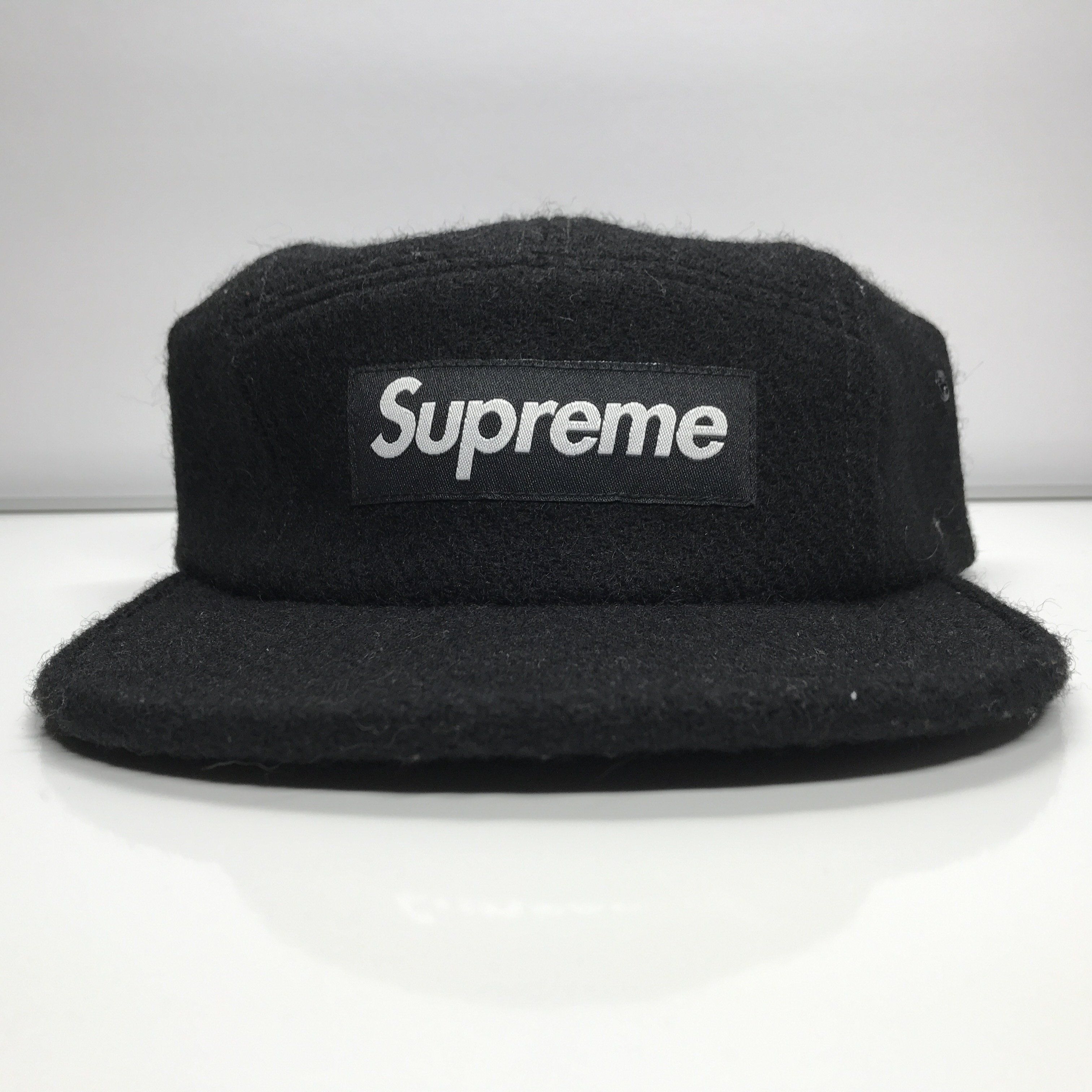 Supreme wool camp cap black online