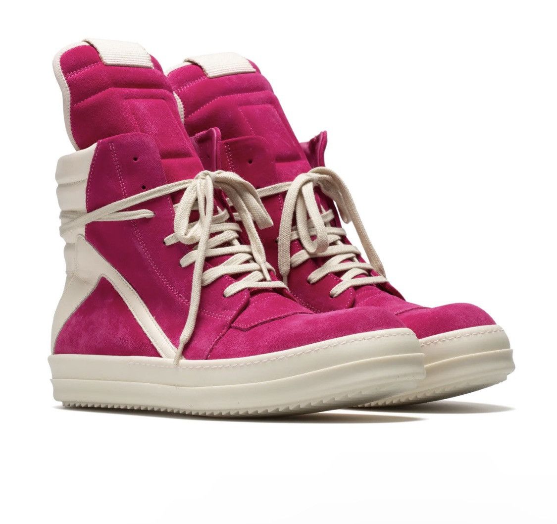image of Rick Owens Pink Geobasket Shoes, Men's (Size 11)