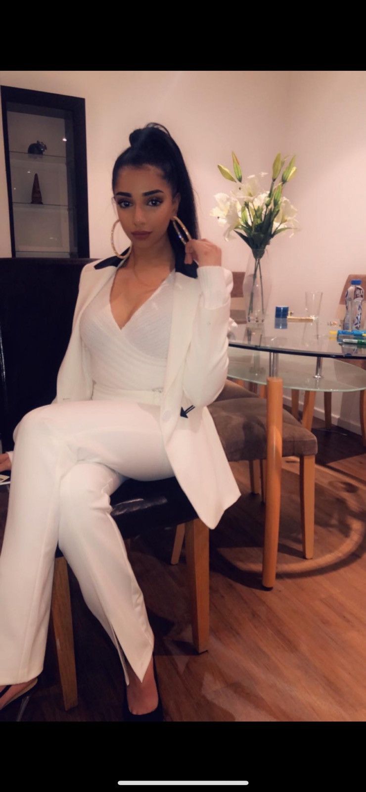 White blazer suit