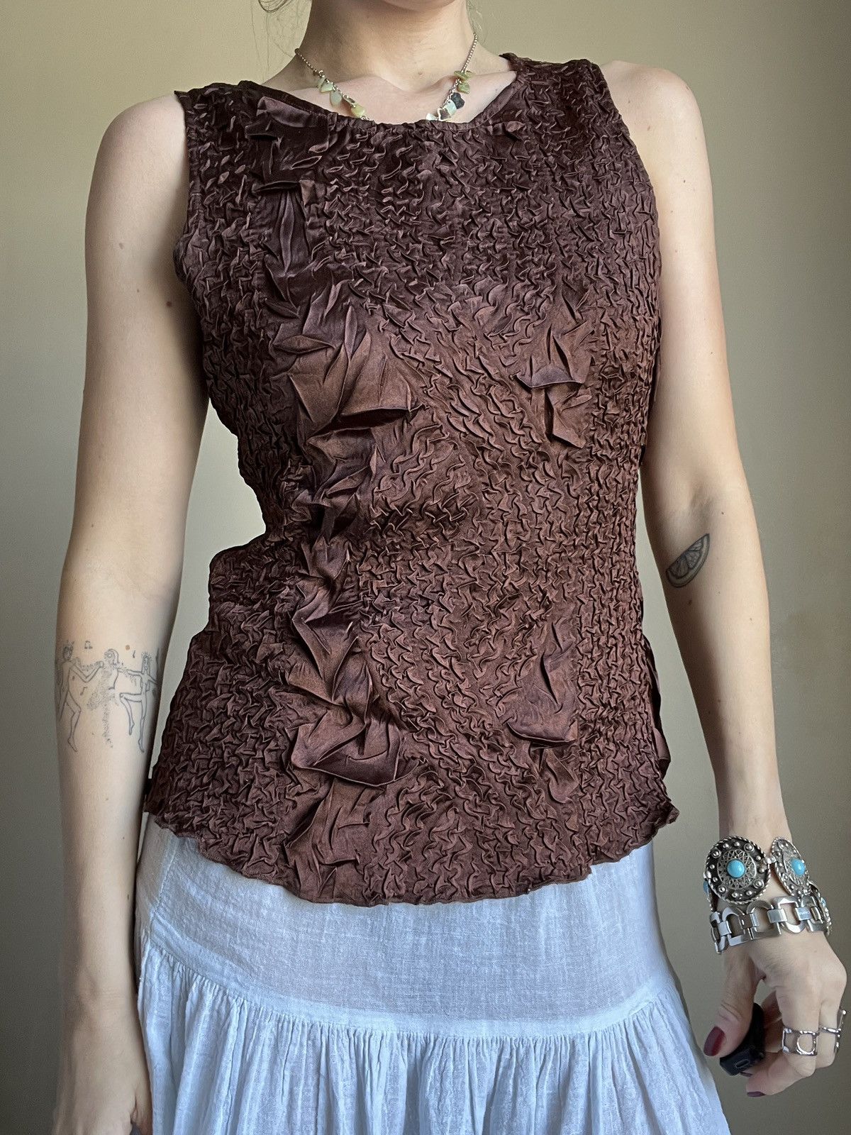 Other 90s Wallis Copper Brown Textured Tank - S Size S / US 4 / IT 40 - 1 Thumbnail
