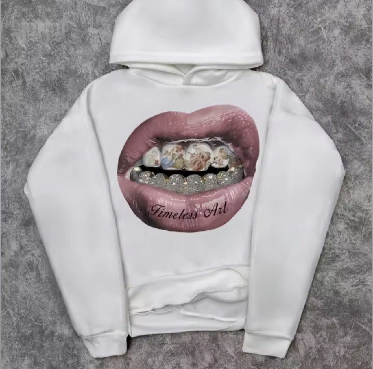 Other unisex hoodie, pink lip print hoodie retro comfortable Size M / US 6-8 / IT 42-44 - 1 Thumbnail