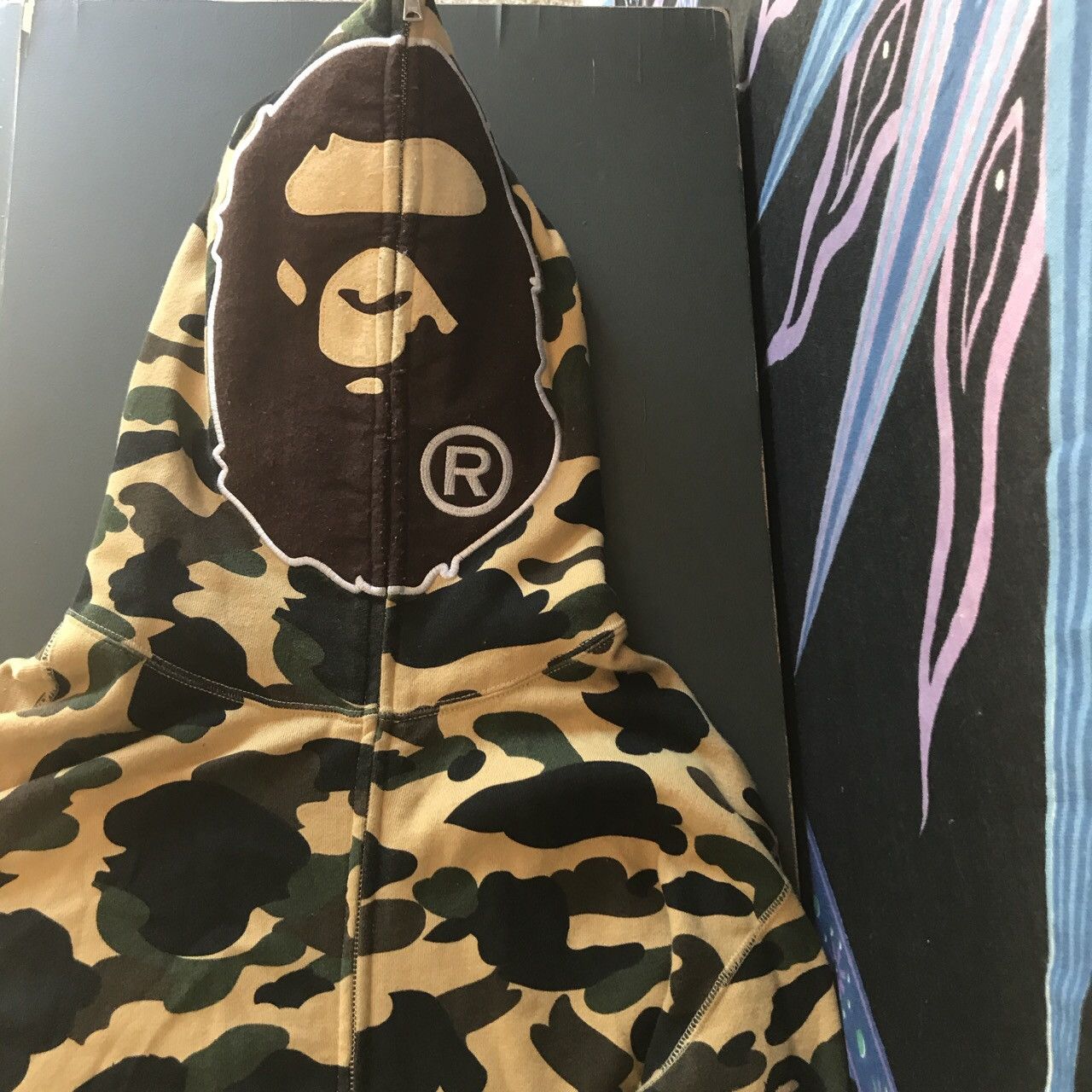 Bape face hoodie online