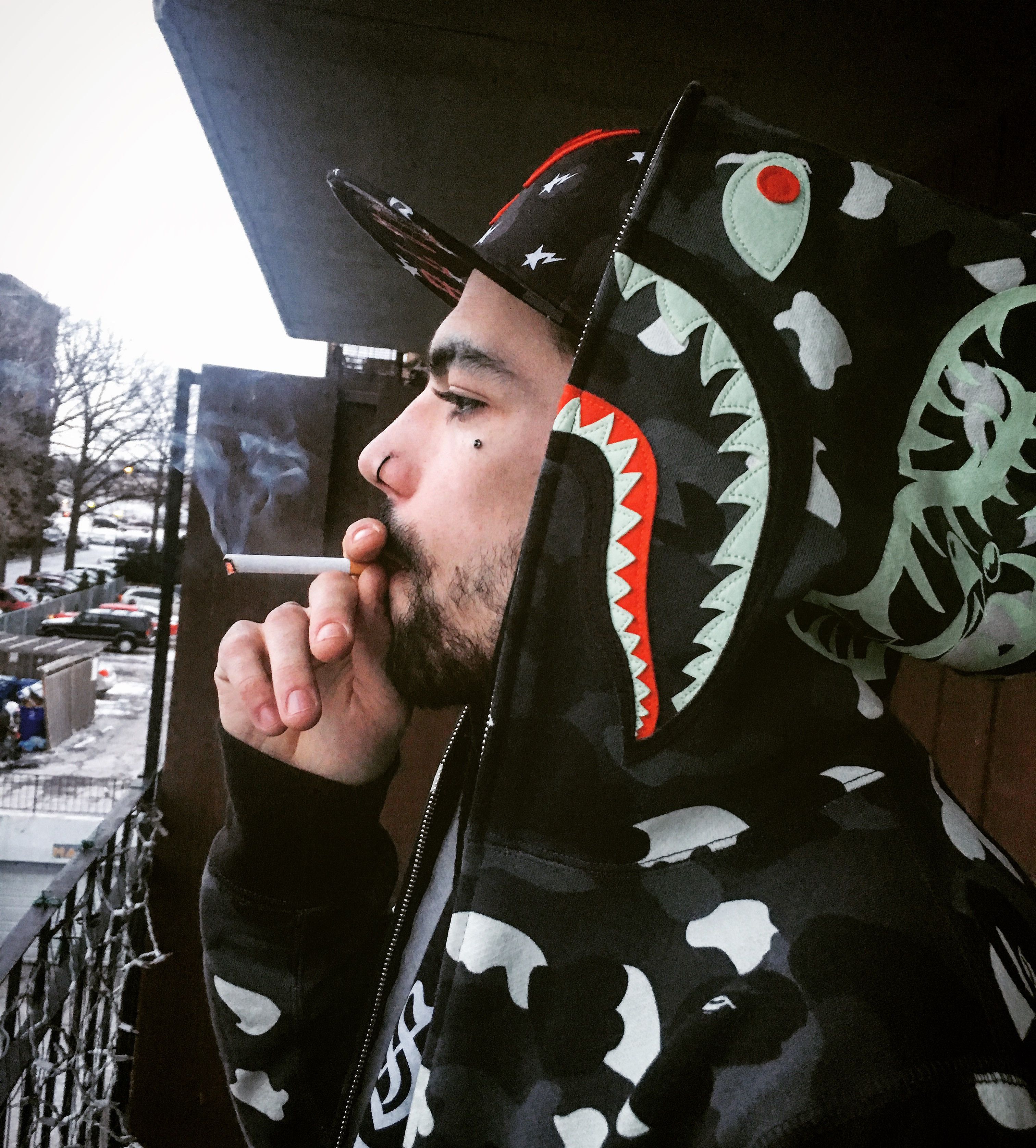 Bape Black Scale Bape X BLACK SCALE Black Shark Hoodie Grailed