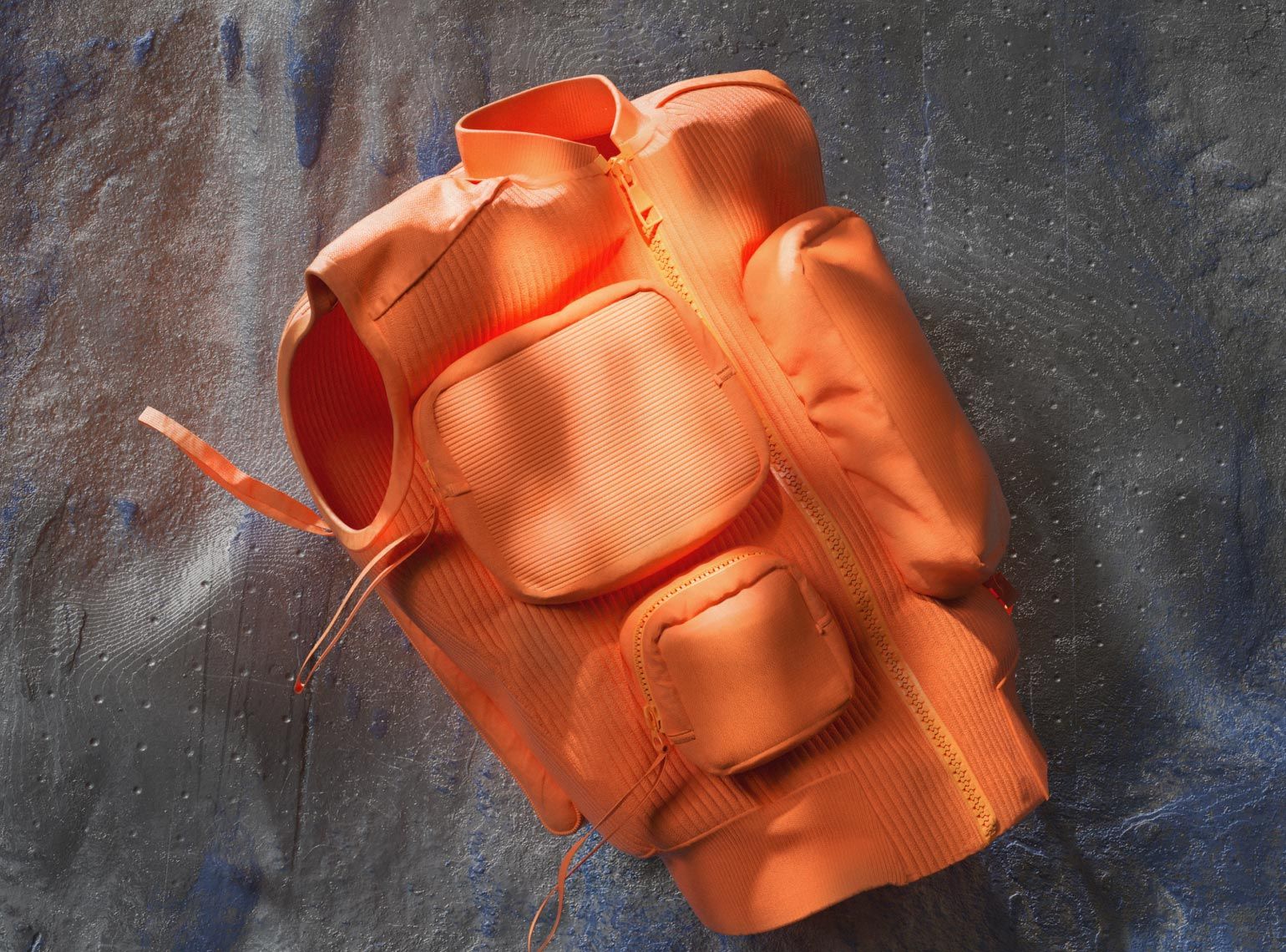 Louis Vuitton Orange Ribbed Utility Vest