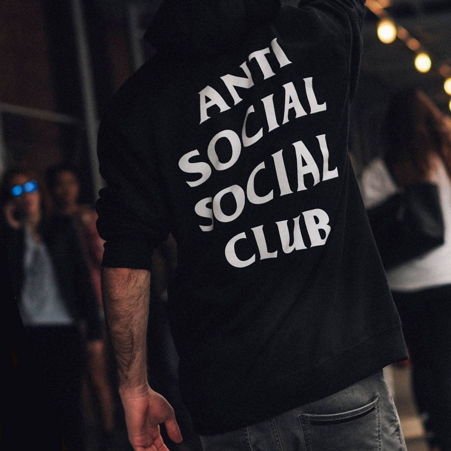 Anti social club outlet zip up hoodie