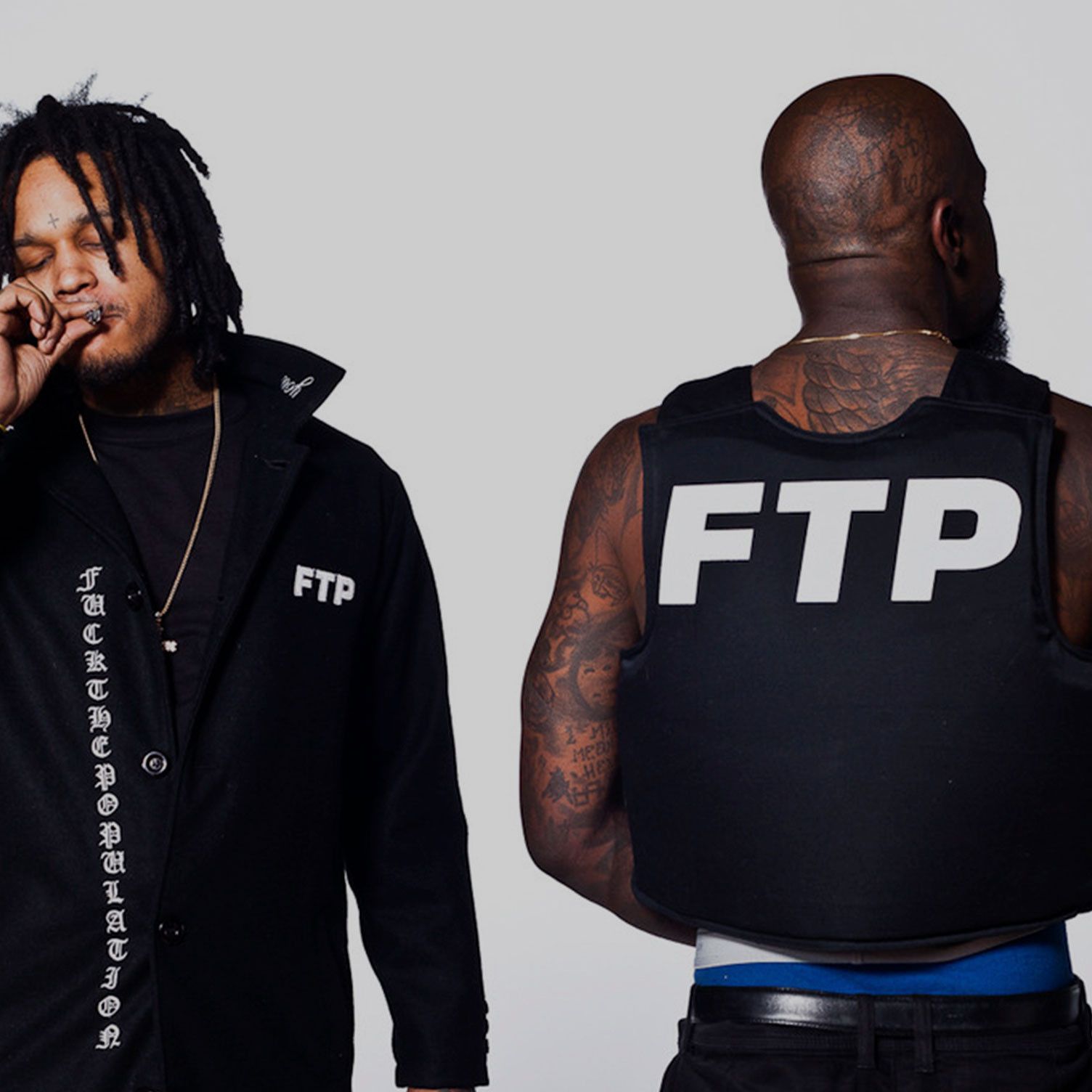 Fuck The Population Men's Leather Jackets Banner