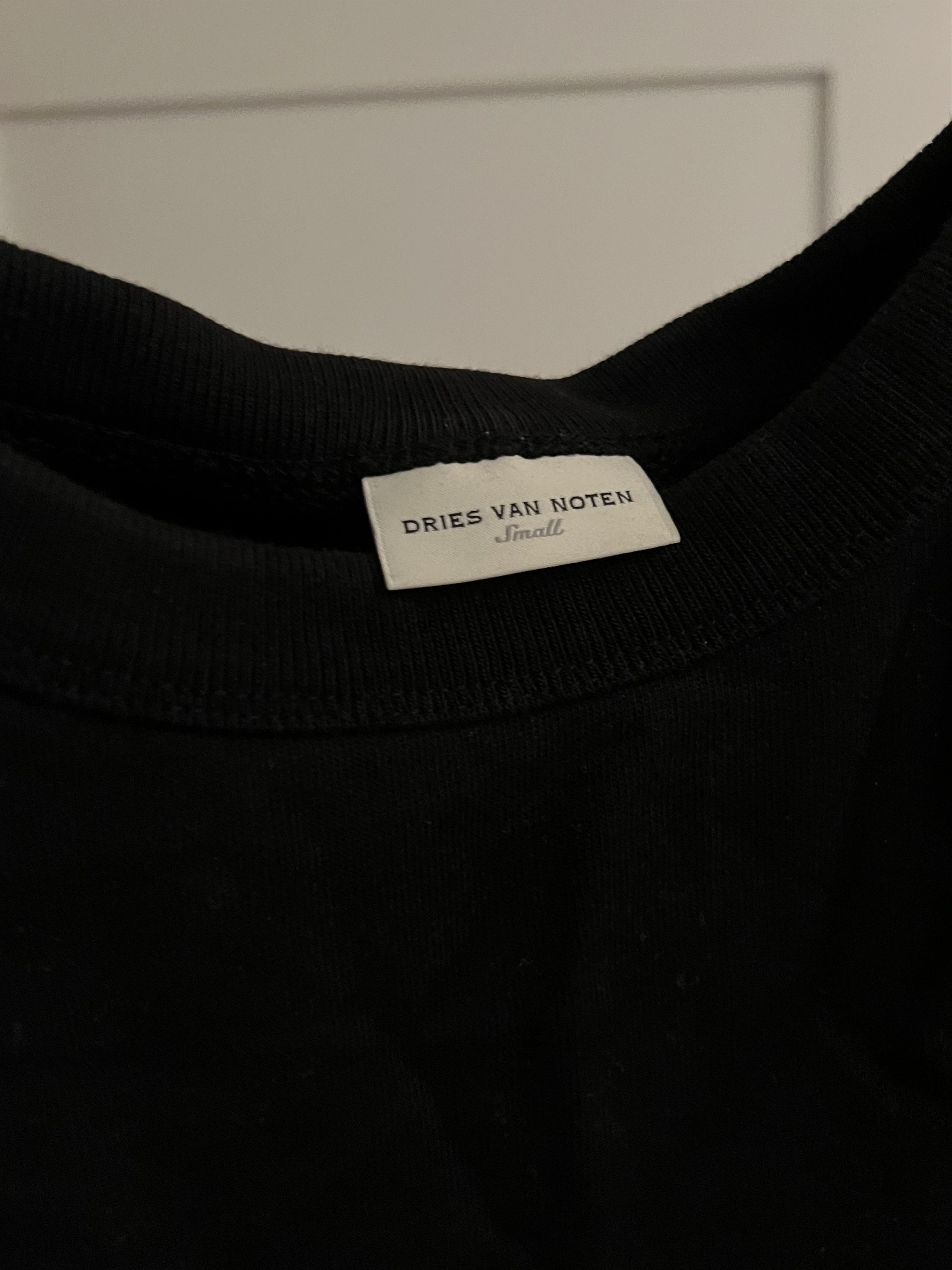 Dries Van Noten Black Crewneck Sweatee Size US S / EU 44-46 / 1 - 2 Thumbnail