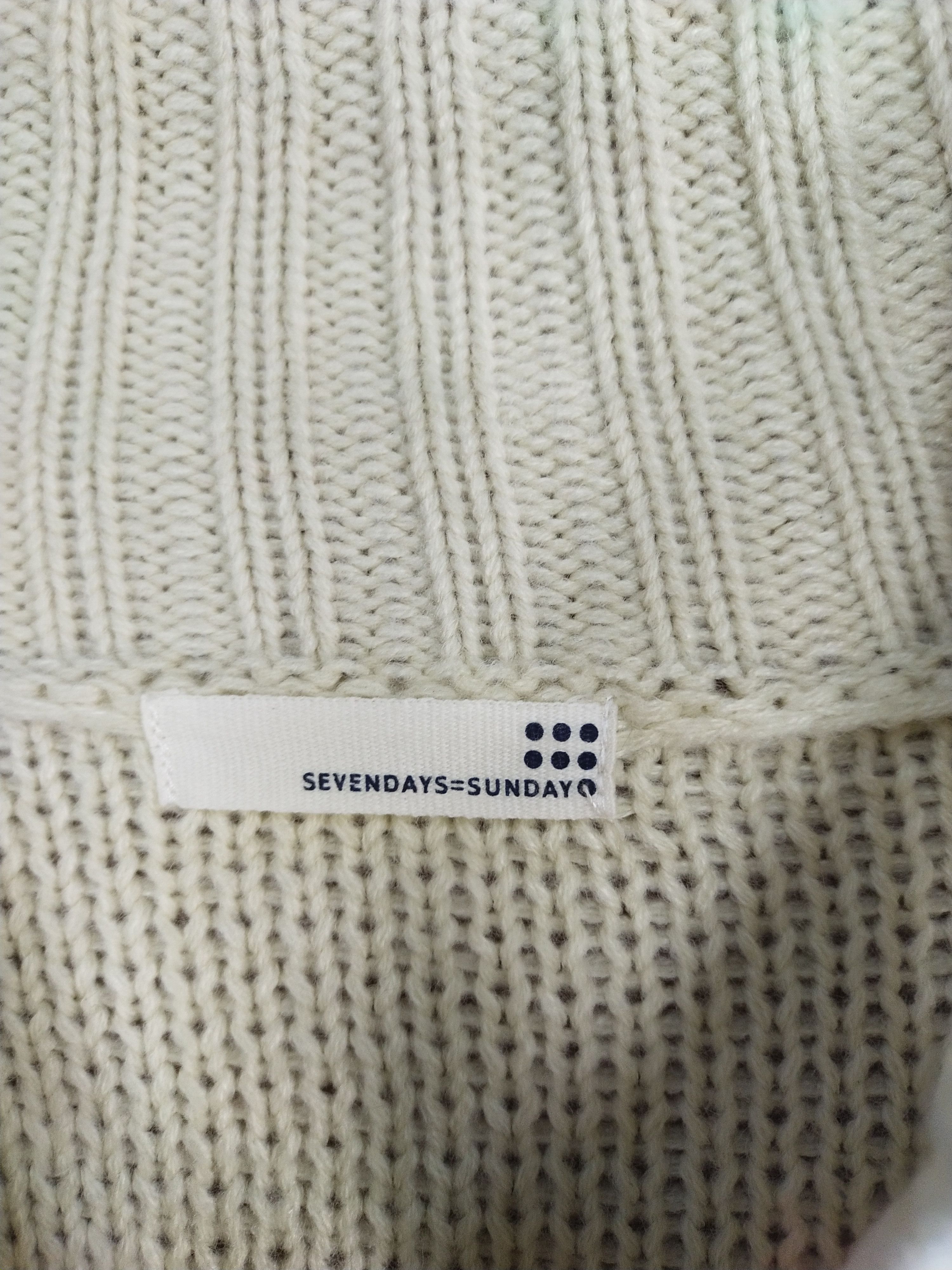 Homespun Knitwear Sevendays=Sunday cream cardigan cable knitwear #H197 Size US S / EU 44-46 / 1 - 3 Thumbnail