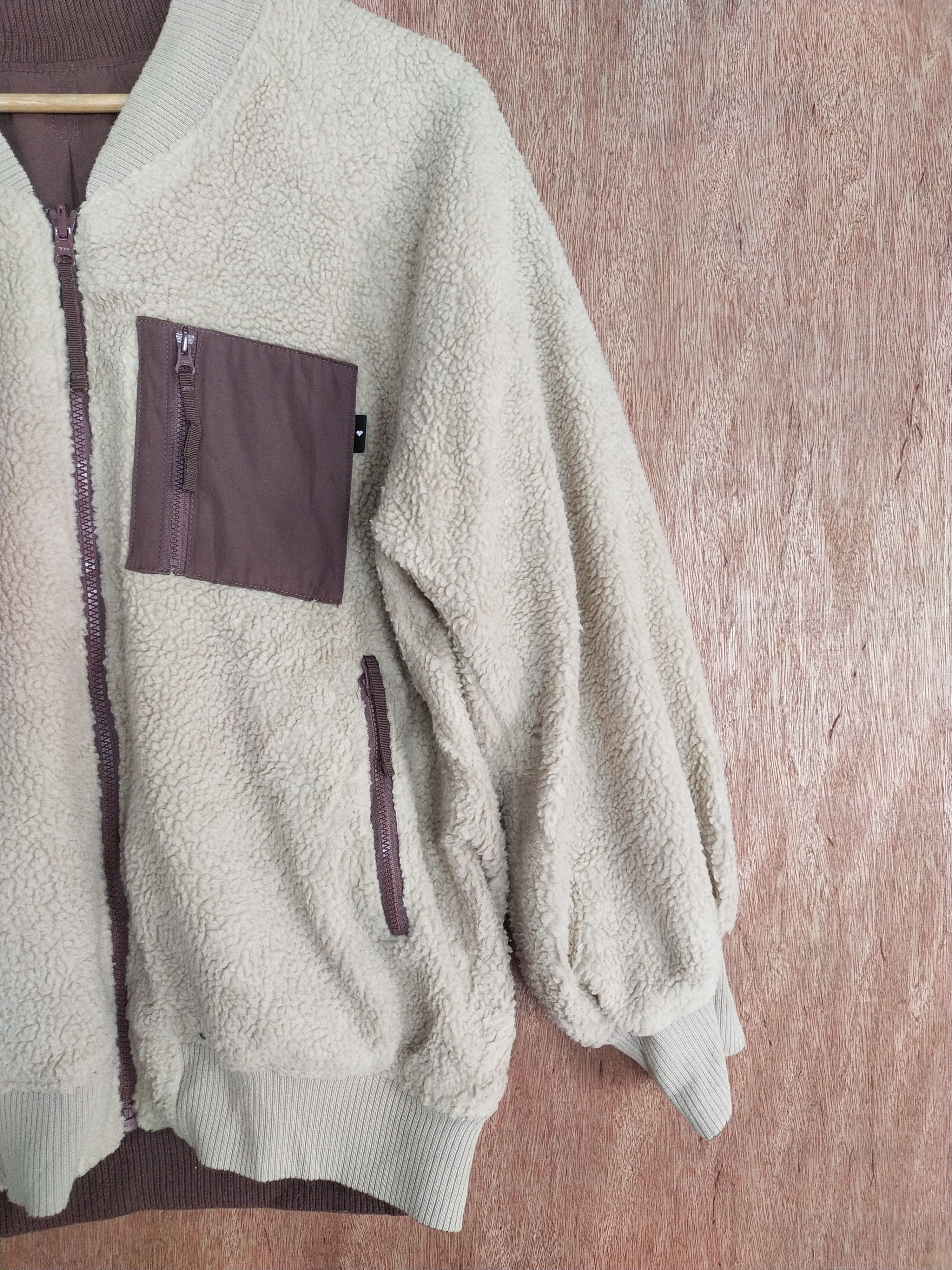 Vintage Heather brown fleece vintage sweater #H292 Size US L / EU 52-54 / 3 - 3 Thumbnail