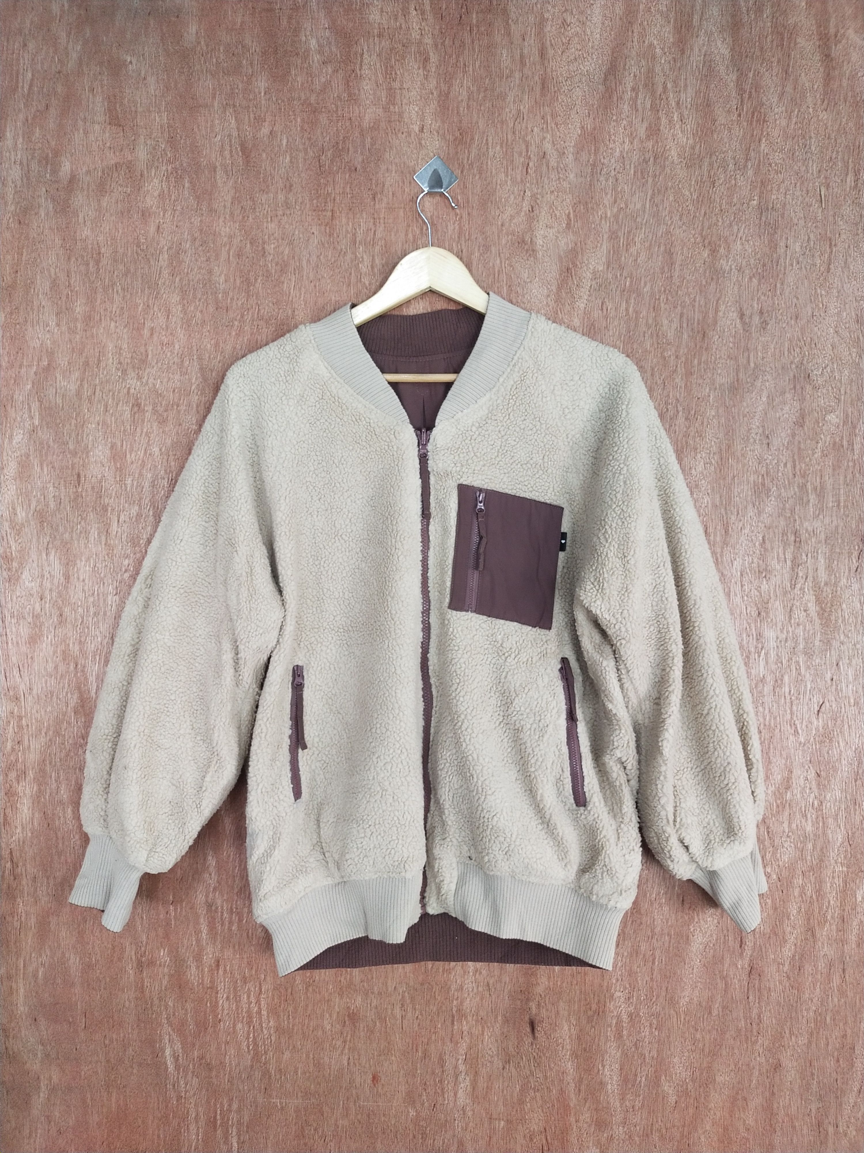 Vintage Heather brown fleece vintage sweater #H292 Size US L / EU 52-54 / 3 - 1 Thumbnail