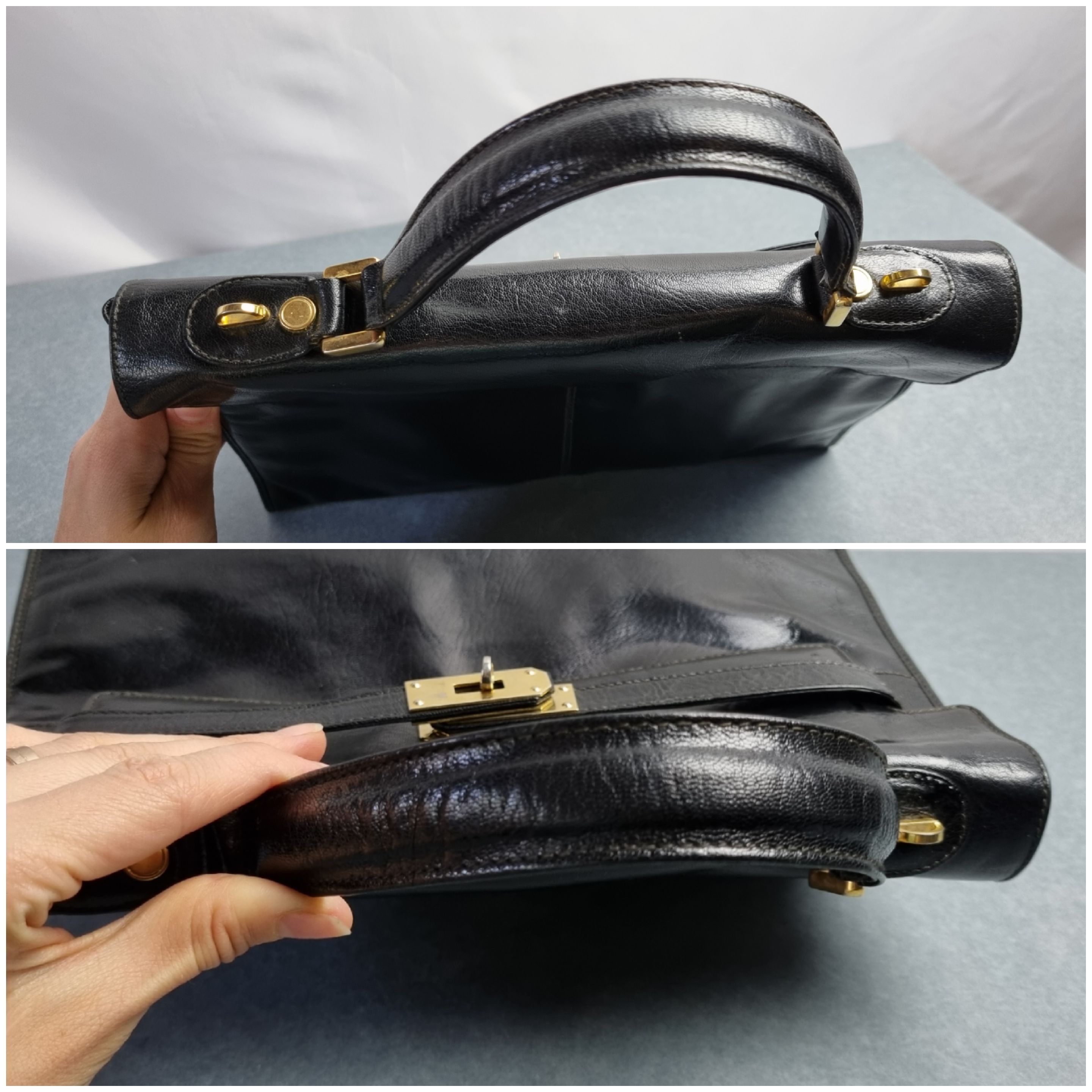 Leather × Vintage Astor Leather Bag Hermes Design Size ONE SIZE - 19 Thumbnail