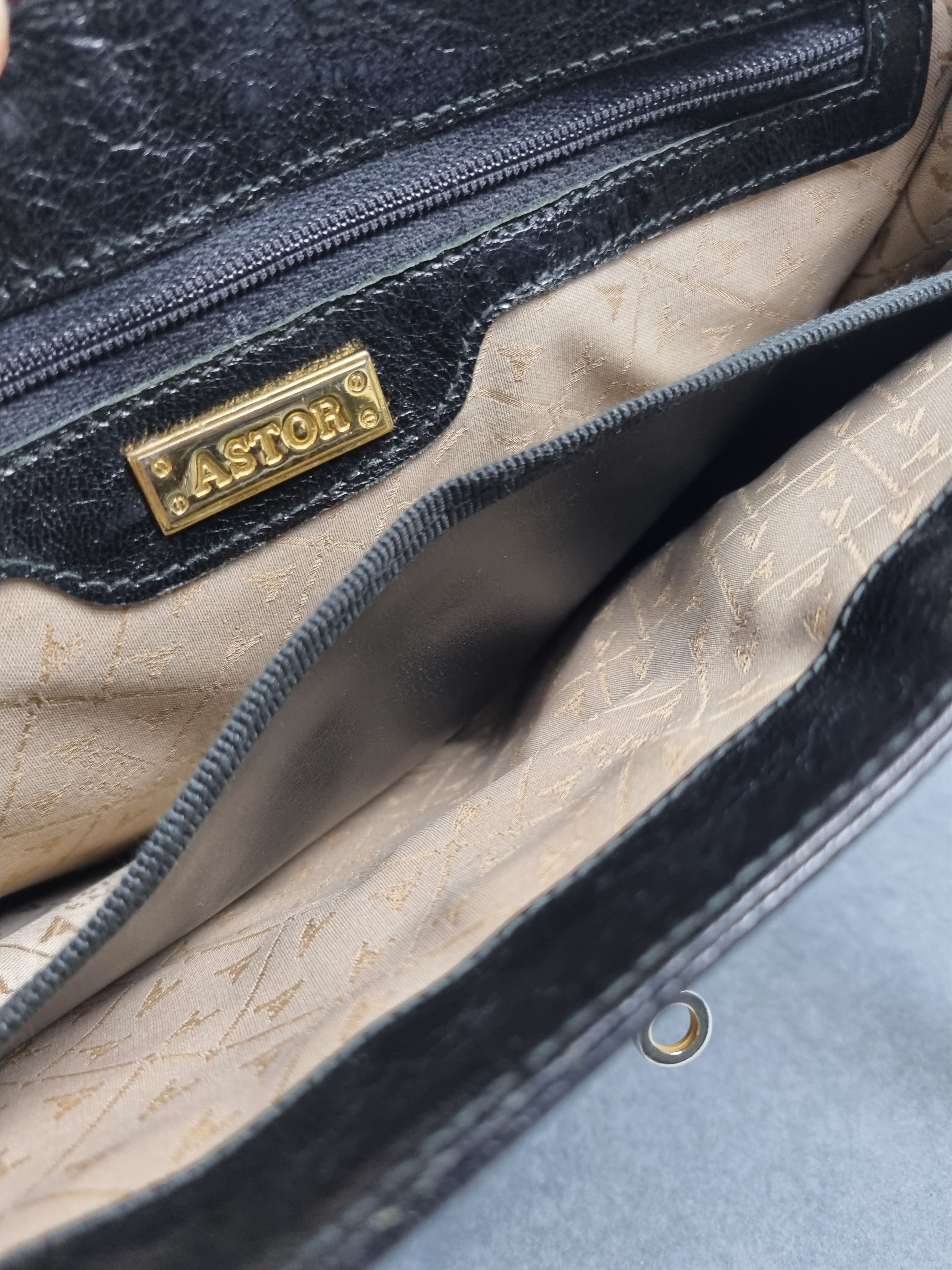 Leather × Vintage Astor Leather Bag Hermes Design Size ONE SIZE - 12 Thumbnail
