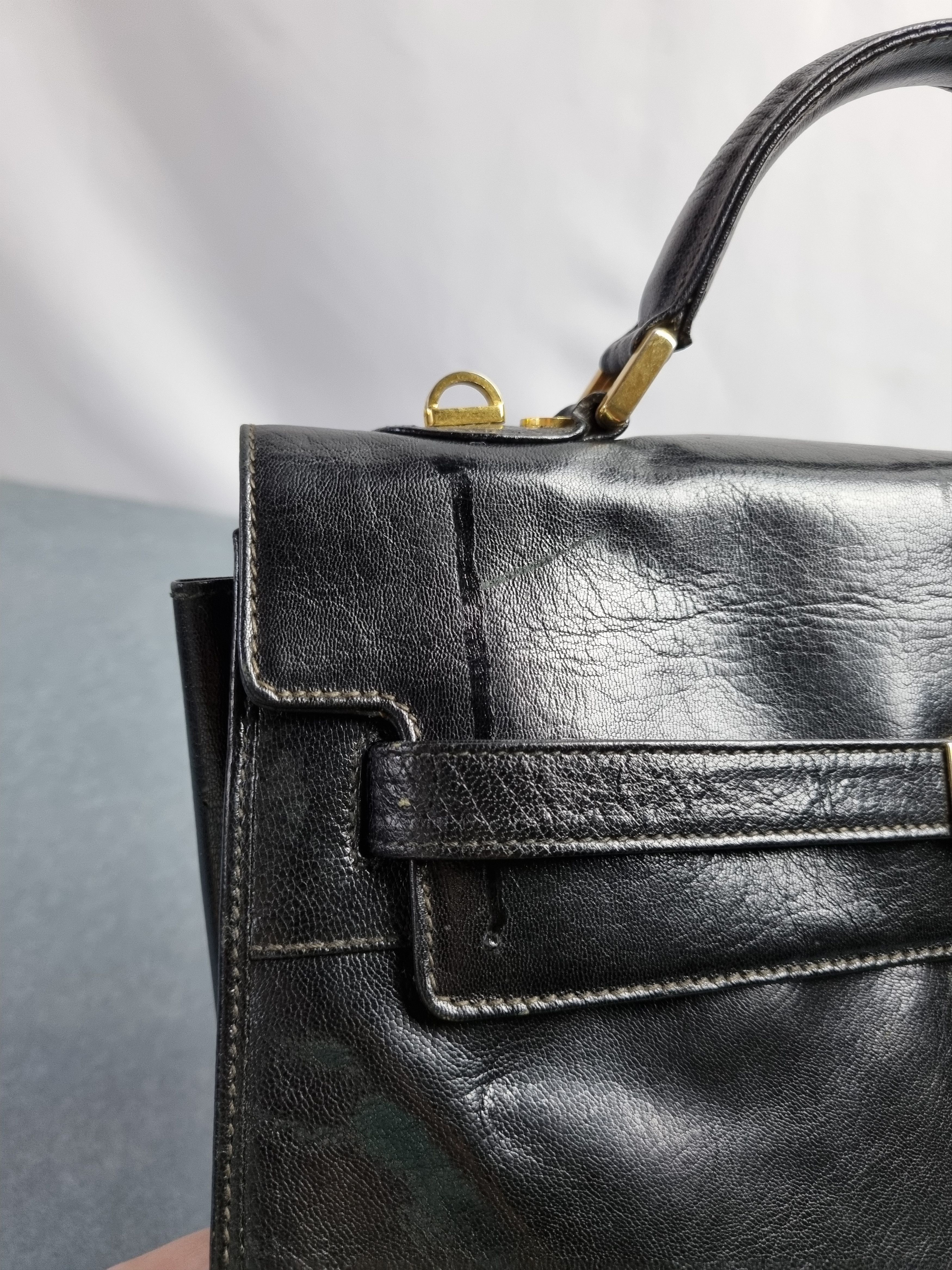 Leather × Vintage Astor Leather Bag Hermes Design Size ONE SIZE - 18 Thumbnail