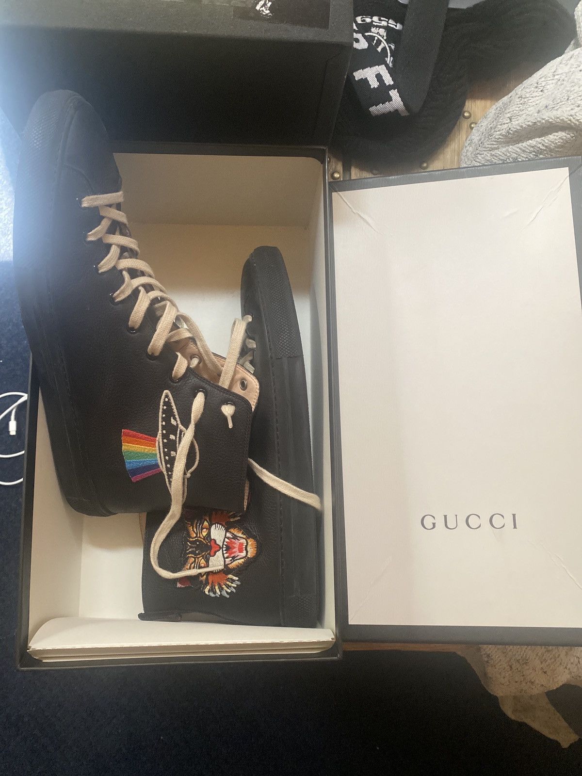 Gucci Gucci leather high tops Size US 11 / EU 44 - 7 Thumbnail