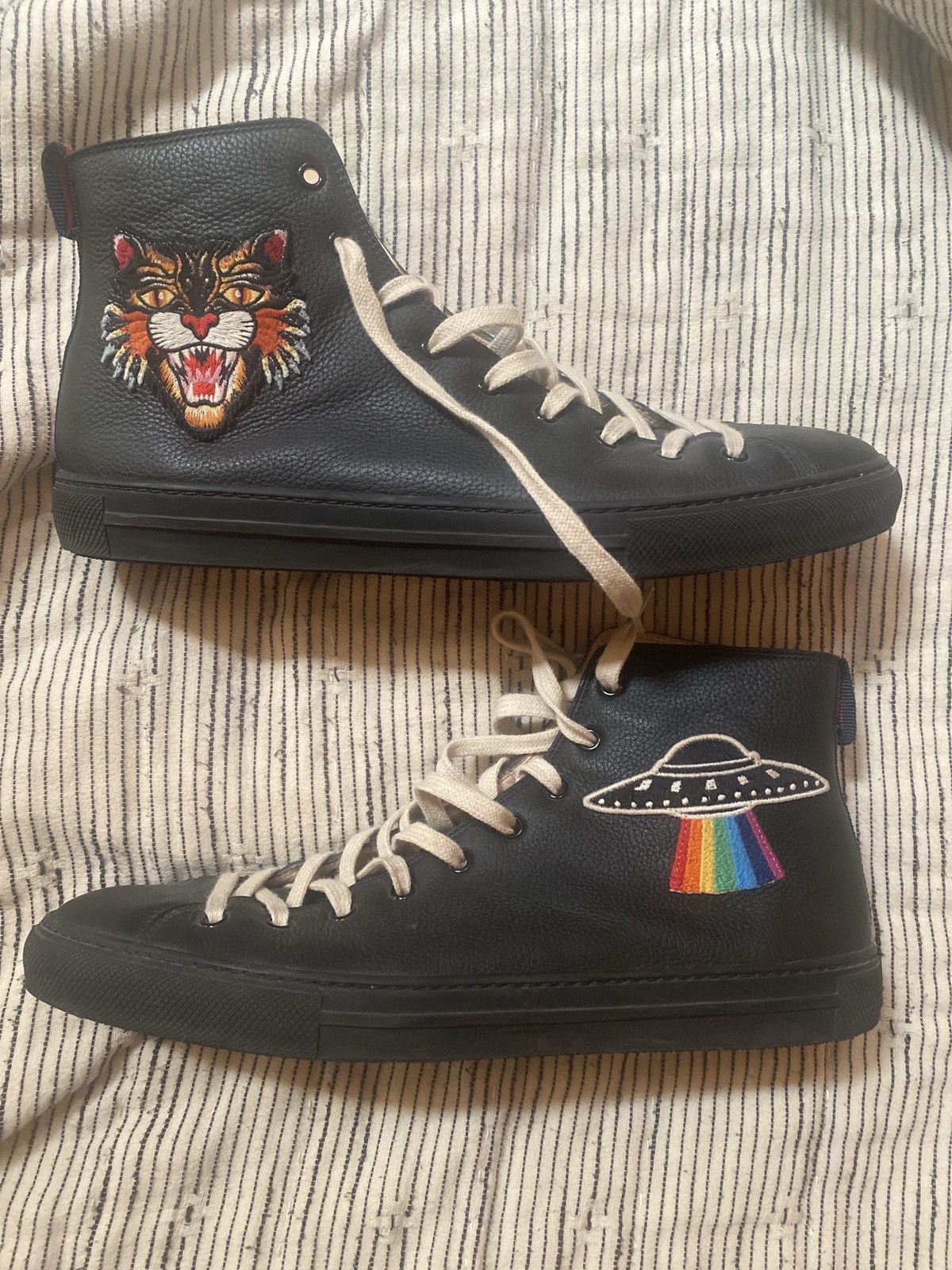 Gucci Gucci leather high tops Size US 11 / EU 44 - 2 Thumbnail