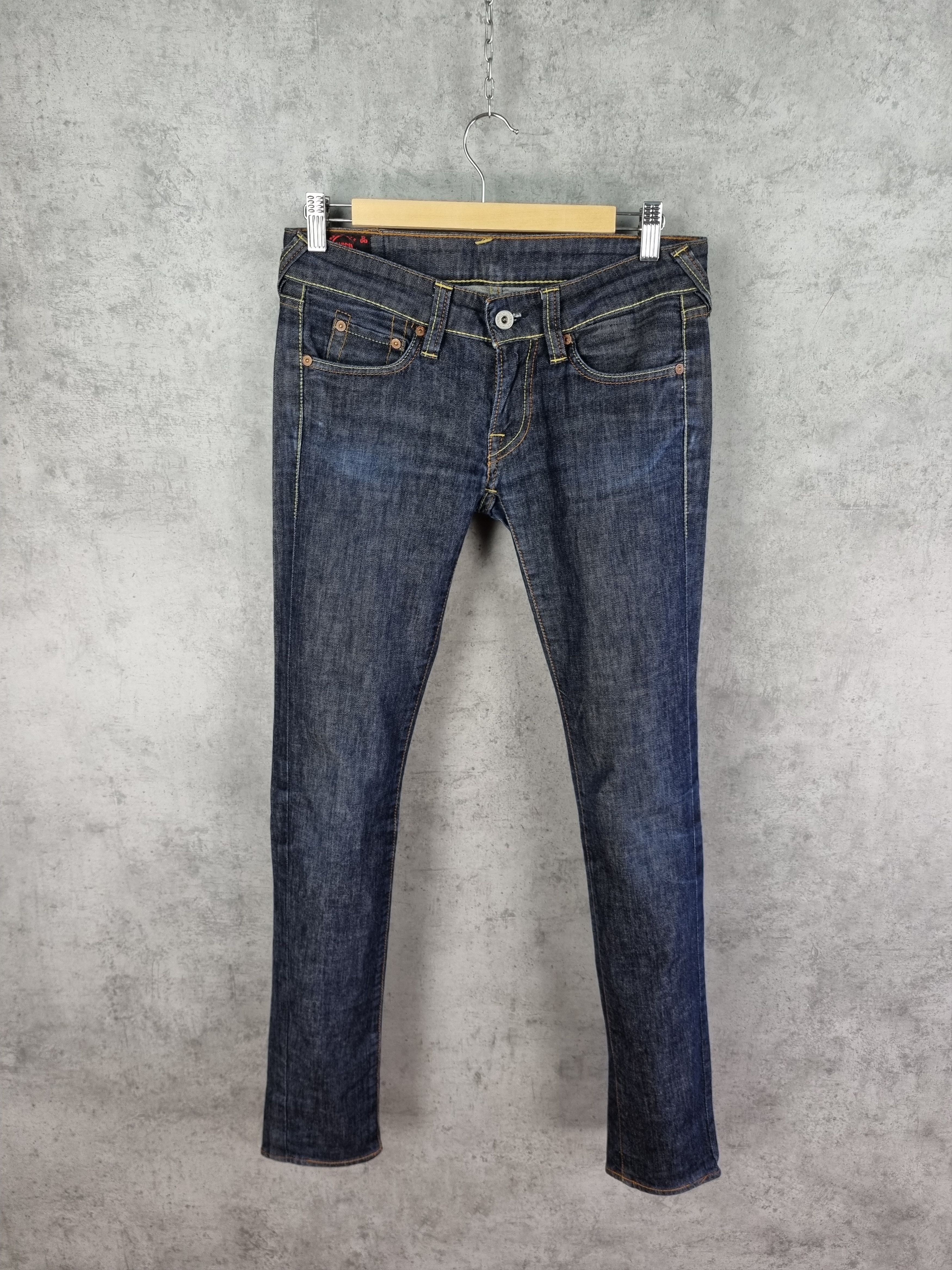Japanese Brand × Vintage Rare size Evisu Raw Denim Slim fit Jeans Size US 28 / EU 44 - 1 Thumbnail