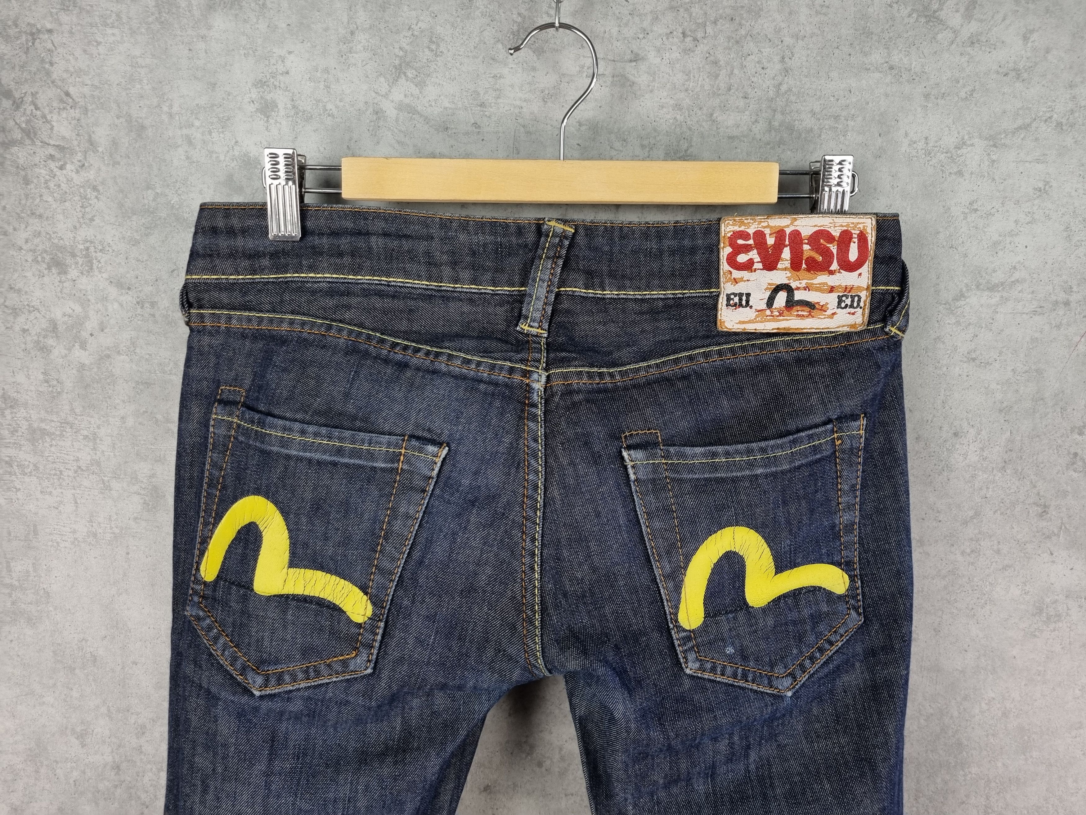 Japanese Brand × Vintage Rare size Evisu Raw Denim Slim fit Jeans Size US 28 / EU 44 - 6 Thumbnail