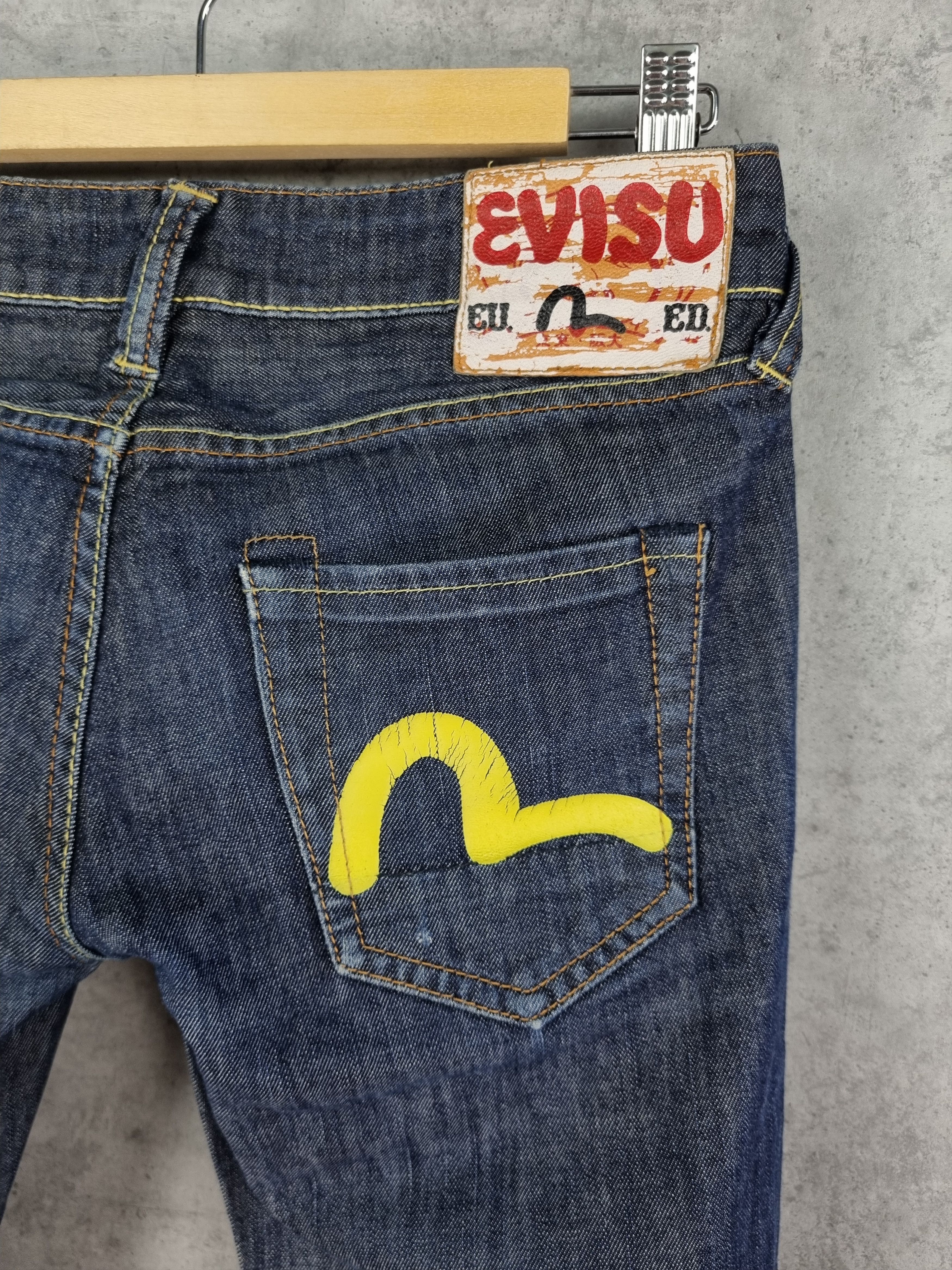 Japanese Brand × Vintage Rare size Evisu Raw Denim Slim fit Jeans Size US 28 / EU 44 - 14 Thumbnail