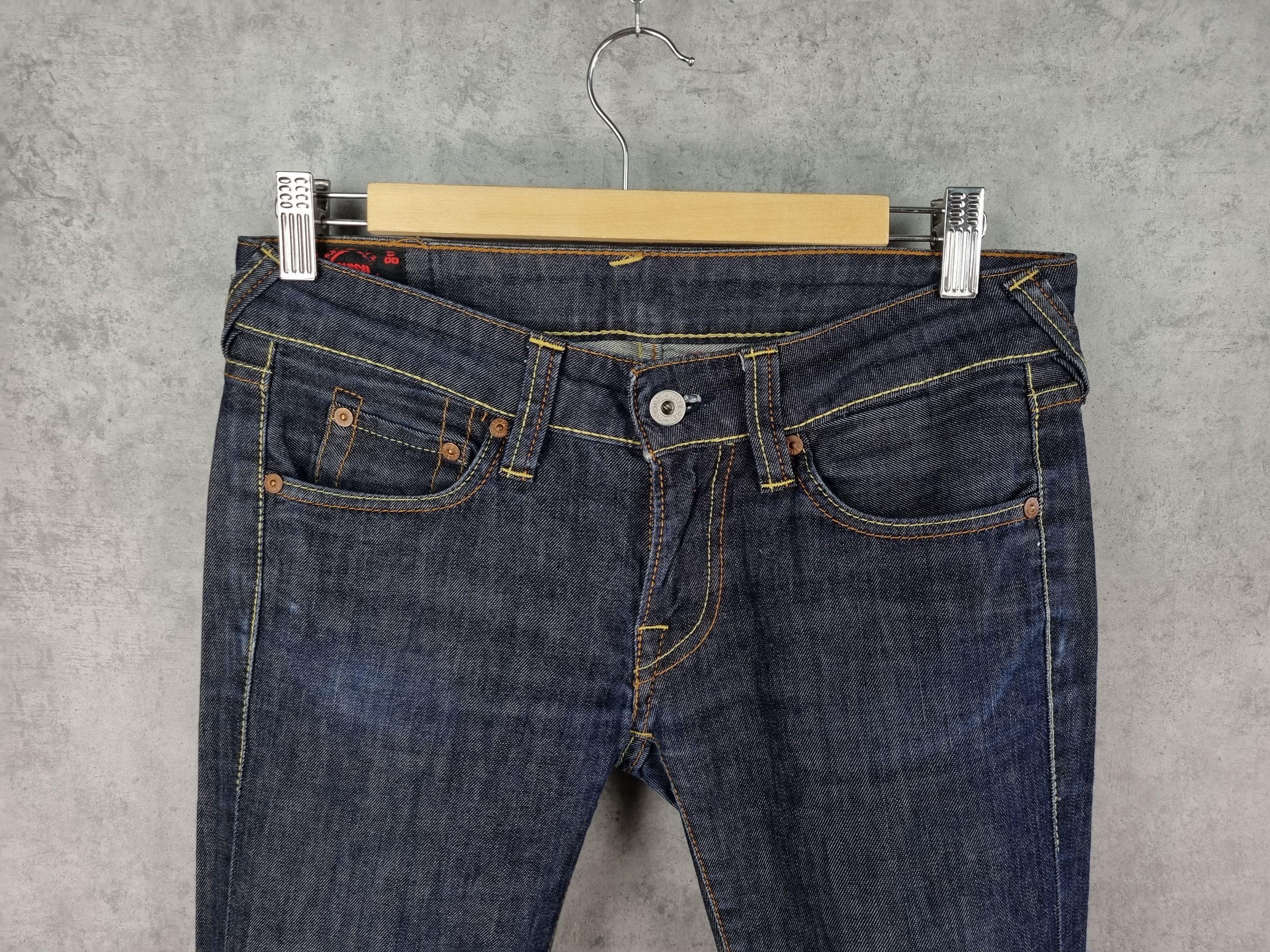 Japanese Brand × Vintage Rare size Evisu Raw Denim Slim fit Jeans Size US 28 / EU 44 - 5 Thumbnail