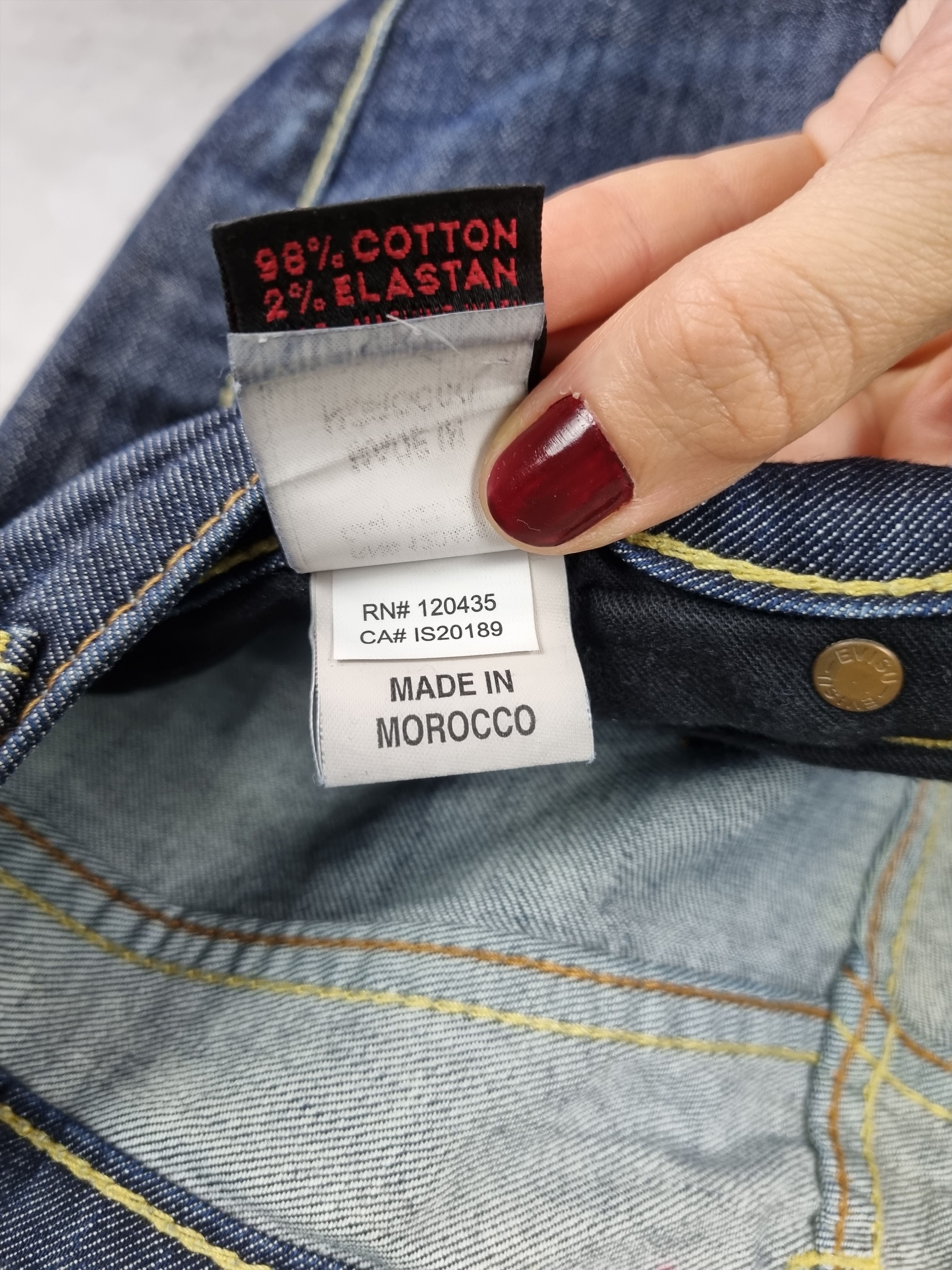 Japanese Brand × Vintage Rare size Evisu Raw Denim Slim fit Jeans Size US 28 / EU 44 - 9 Thumbnail