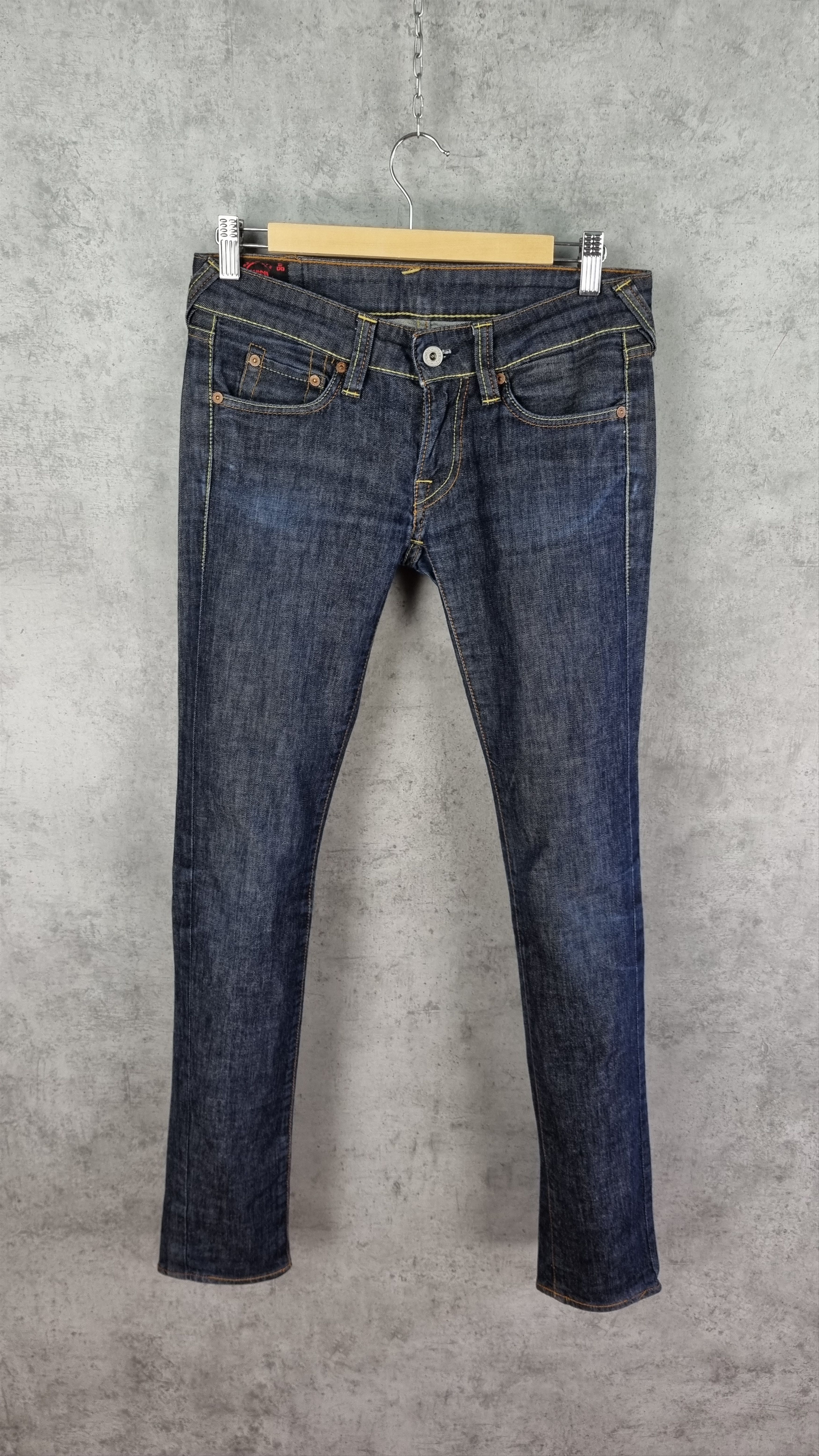 Japanese Brand × Vintage Rare size Evisu Raw Denim Slim fit Jeans Size US 28 / EU 44 - 4 Thumbnail