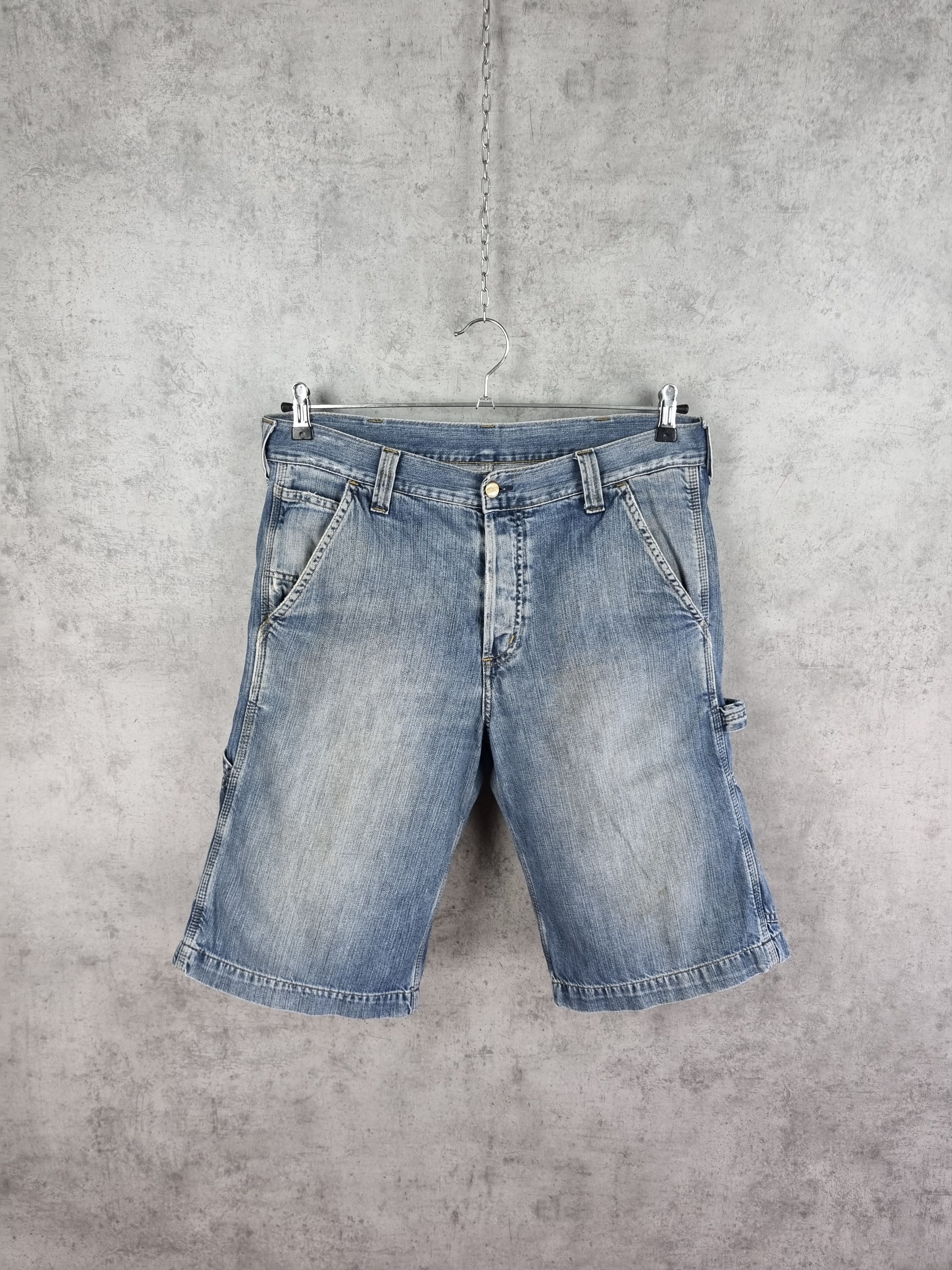 Vintage Carhartt Carpenter Denim Dirty Shorts Size US 32 / EU 48 - 3 Thumbnail