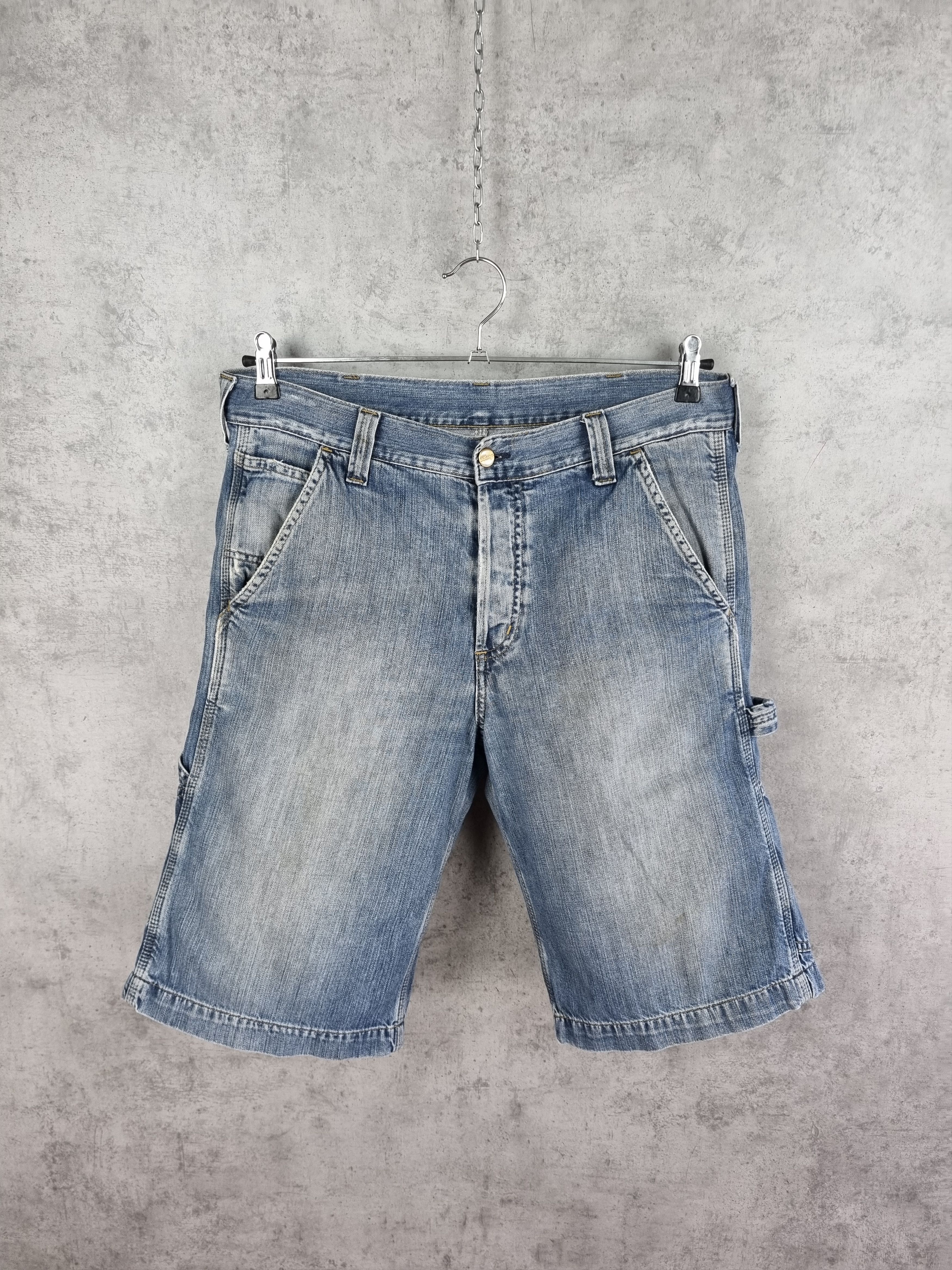 Vintage Carhartt Carpenter Denim Dirty Shorts Size US 32 / EU 48 - 12 Thumbnail