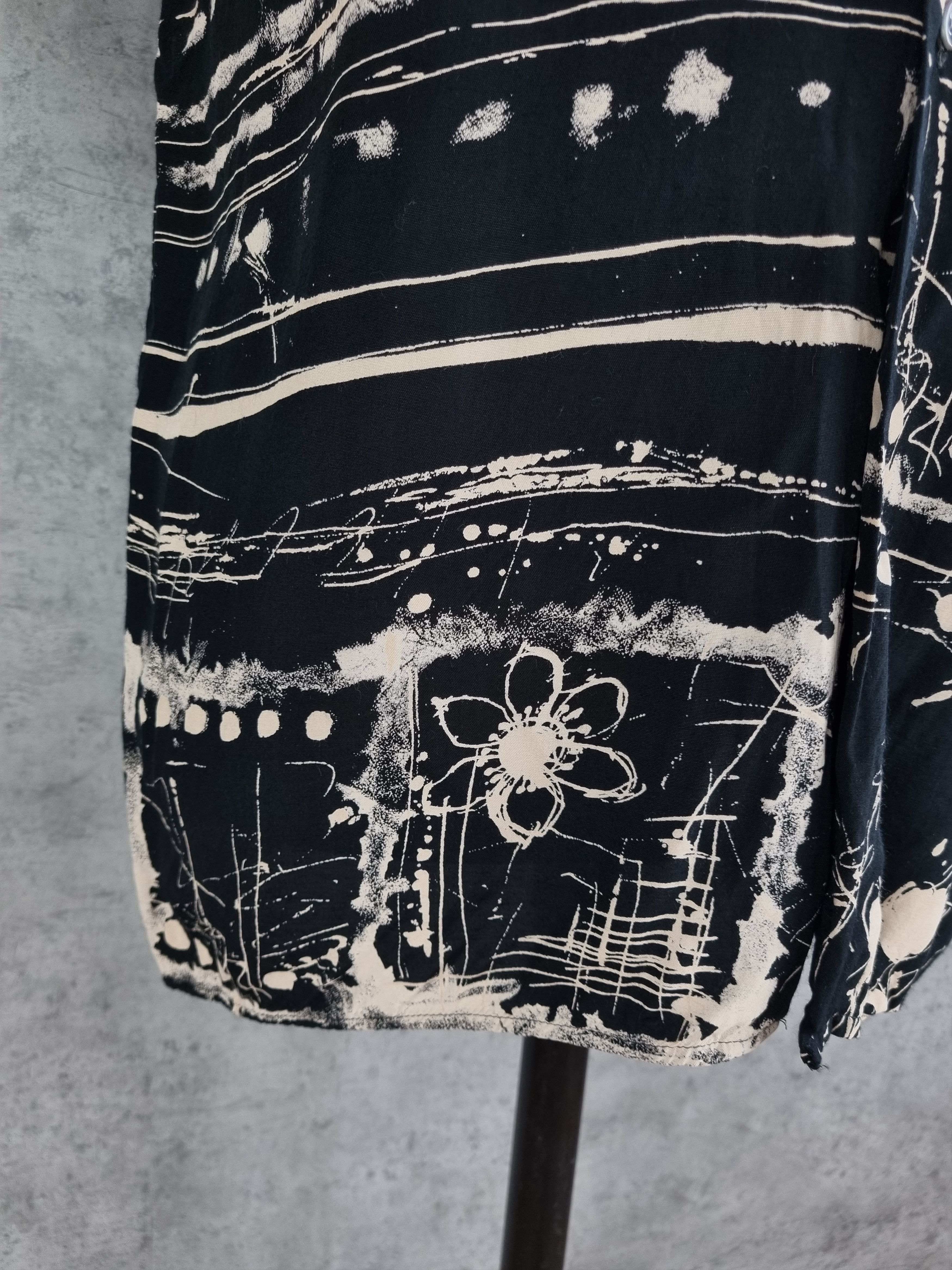 Pierre Cardin × Vintage 90s Viscose Pierre Cardin Chemises Abstract Rare Shirt Size US L / EU 52-54 / 3 - 14 Thumbnail