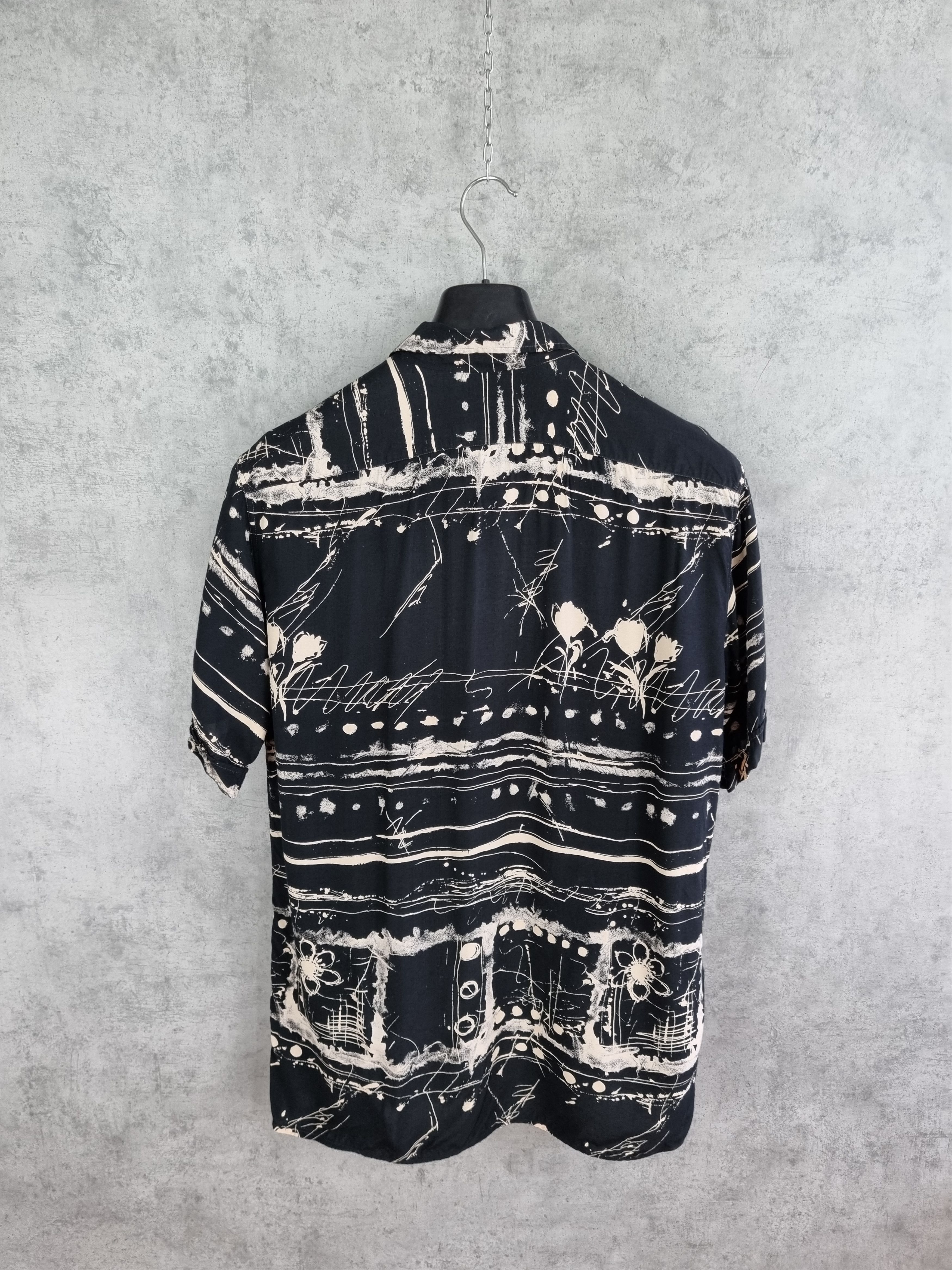 Pierre Cardin × Vintage 90s Viscose Pierre Cardin Chemises Abstract Rare Shirt Size US L / EU 52-54 / 3 - 3 Thumbnail