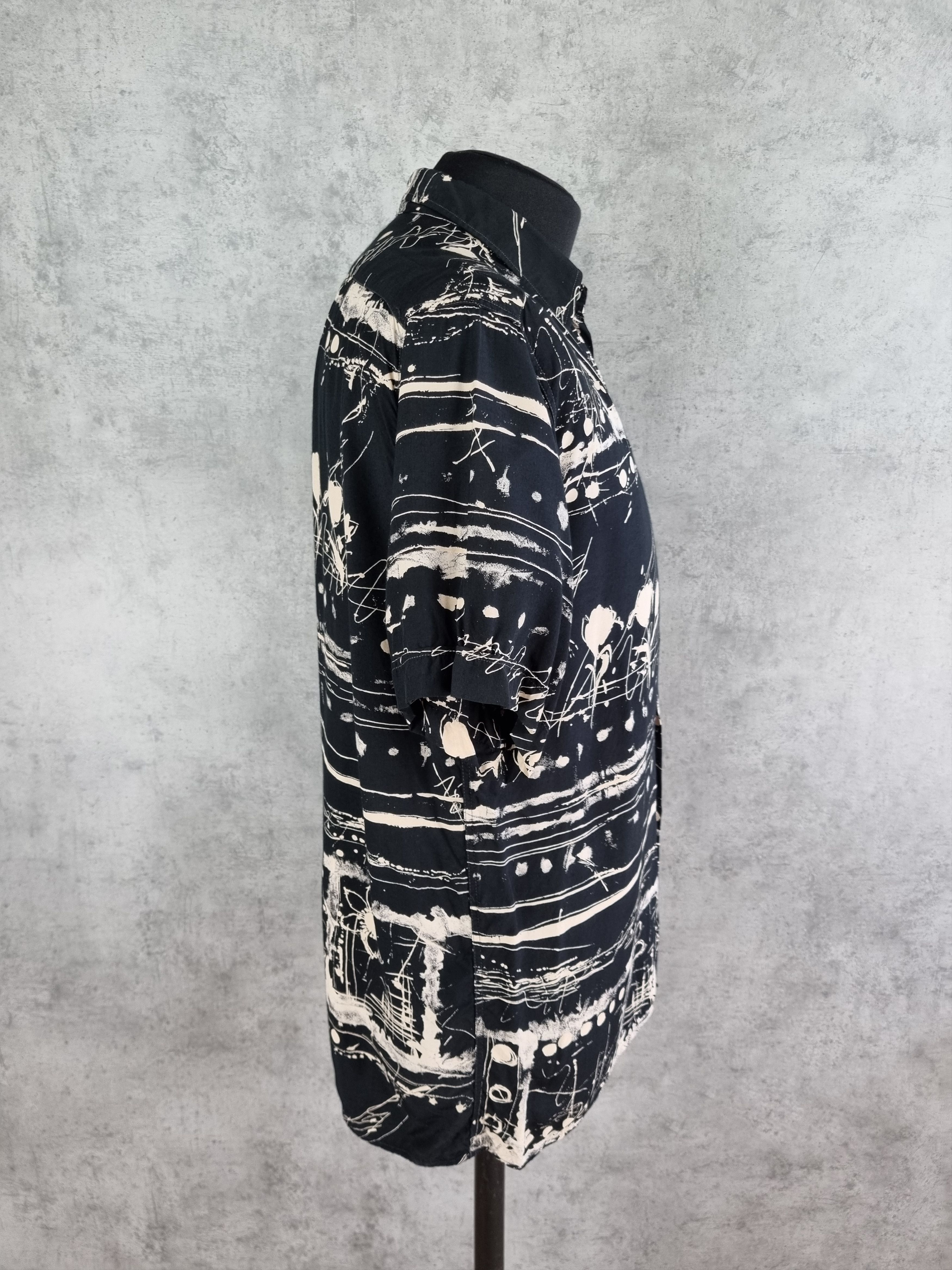Pierre Cardin × Vintage 90s Viscose Pierre Cardin Chemises Abstract Rare Shirt Size US L / EU 52-54 / 3 - 6 Thumbnail