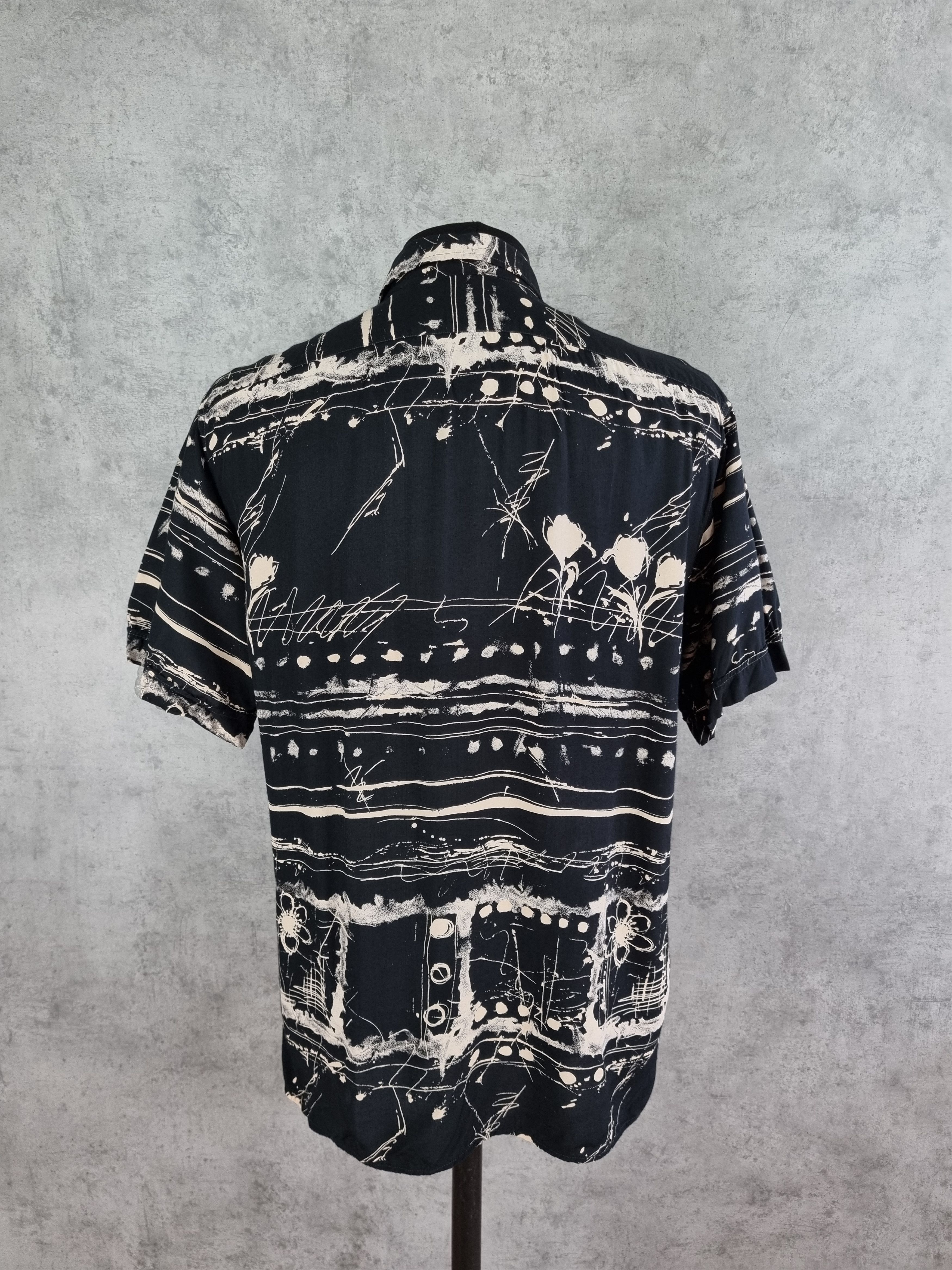 Pierre Cardin × Vintage 90s Viscose Pierre Cardin Chemises Abstract Rare Shirt Size US L / EU 52-54 / 3 - 5 Thumbnail
